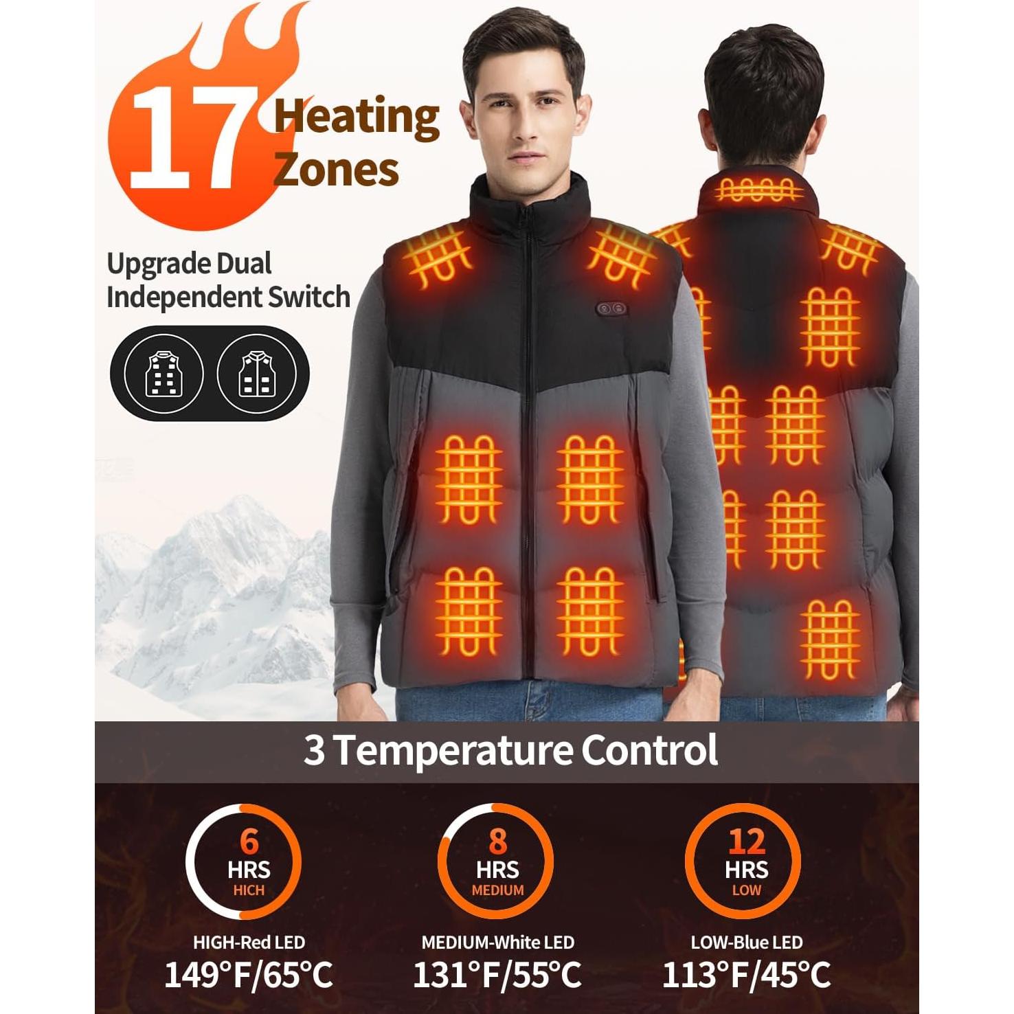 Chaleco Calentado Inteligente Unisex Goodiss GD-P32+ 16000mAh