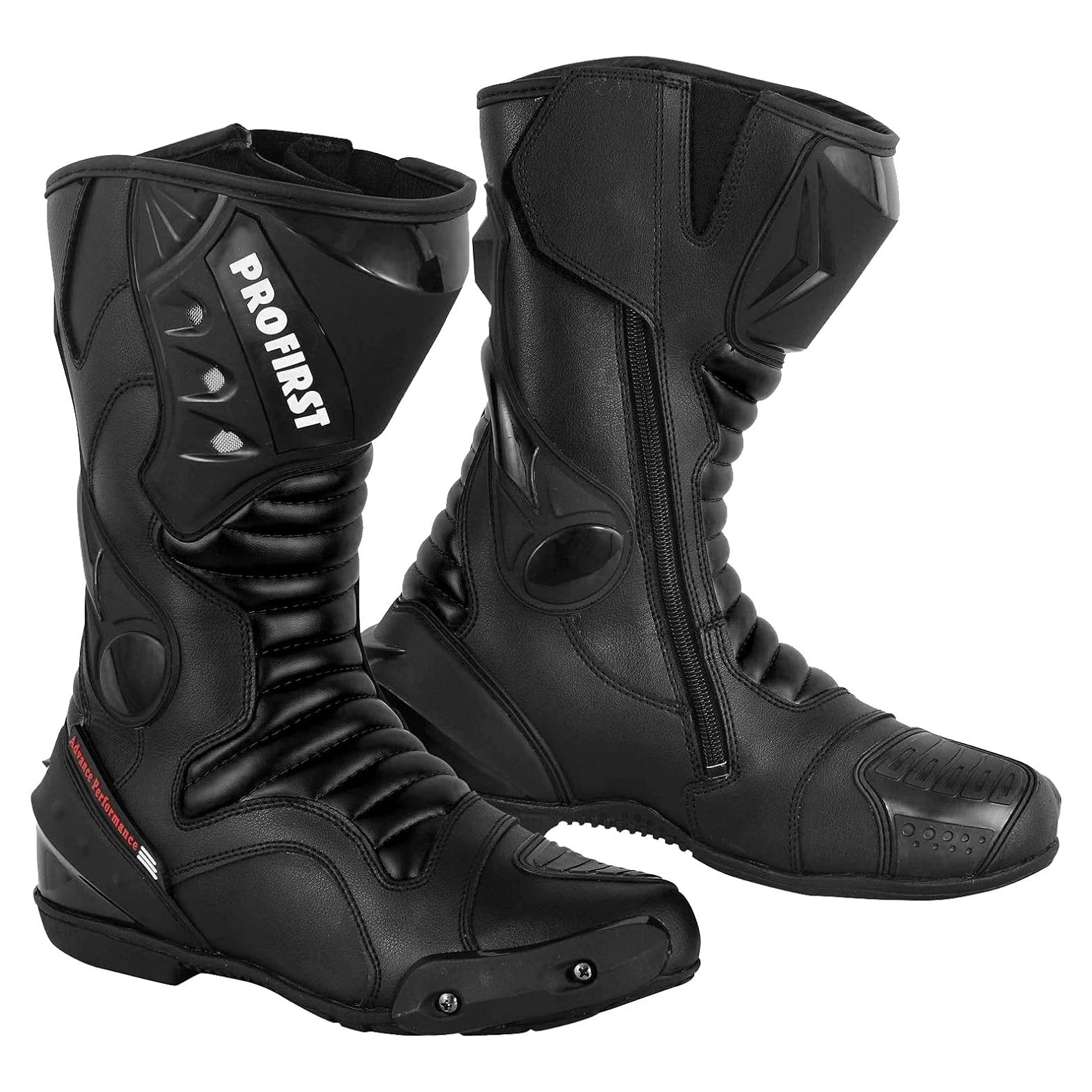 Botas de Motocicleta PROFIRST para Hombres y Mujeres - Negro