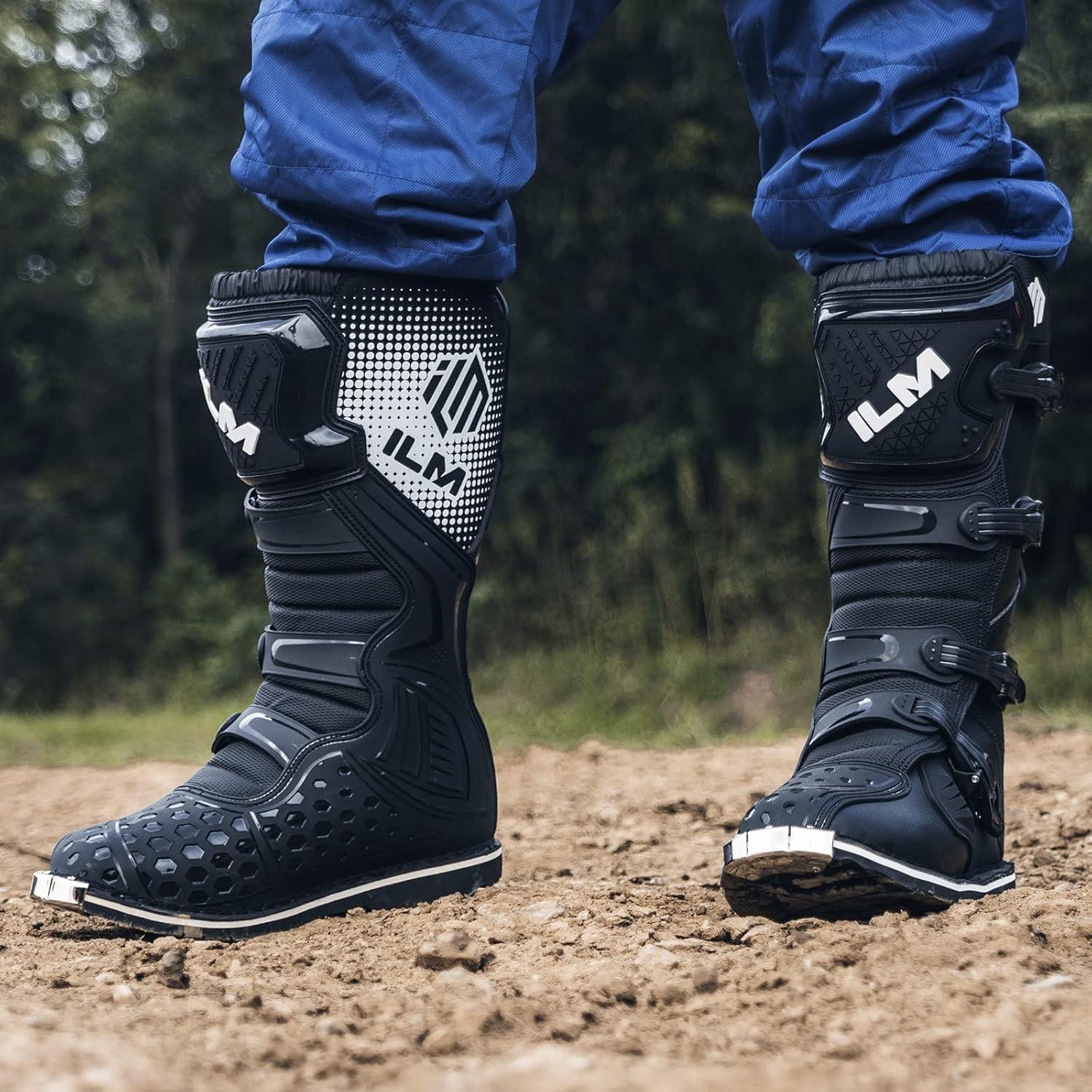 Botas de Motocicleta ILM MX3 Impermeables para Adultos 9.5