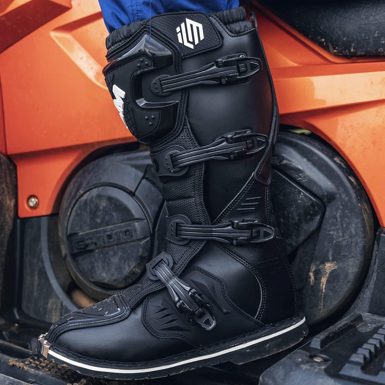 Botas de Motocicleta ILM MX3 Impermeables para Adultos 9.5