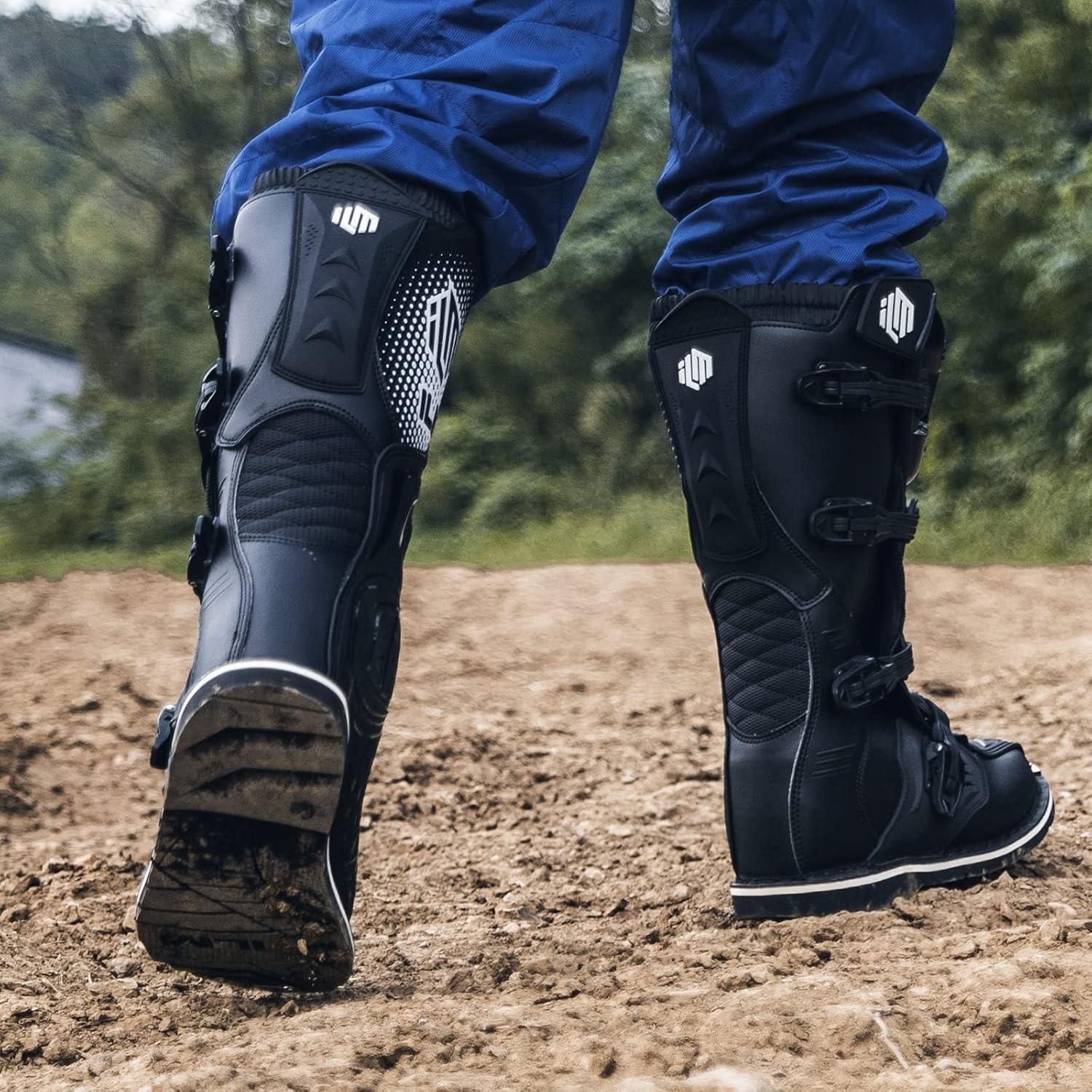 Botas de Motocicleta ILM MX3 Impermeables para Adultos 9.5