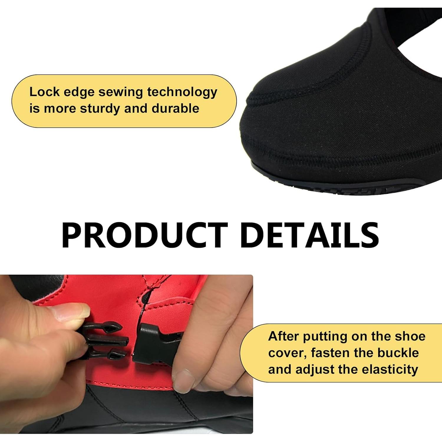 Cubierta de Zapato para Cambio de Motocicleta DYEKNEE Negra