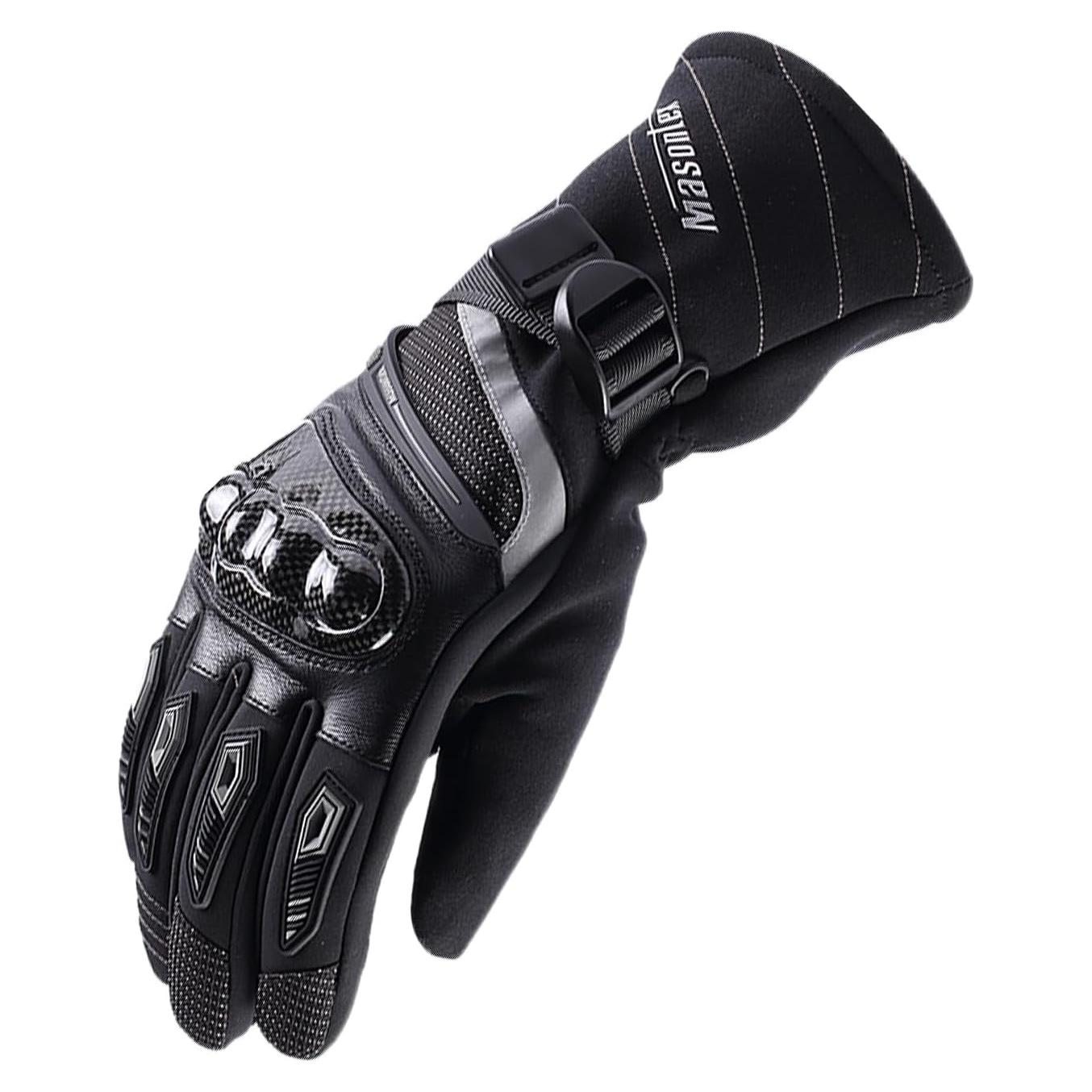 Guantes de Motocicleta Masontex XL Impermeables Táctiles Negro