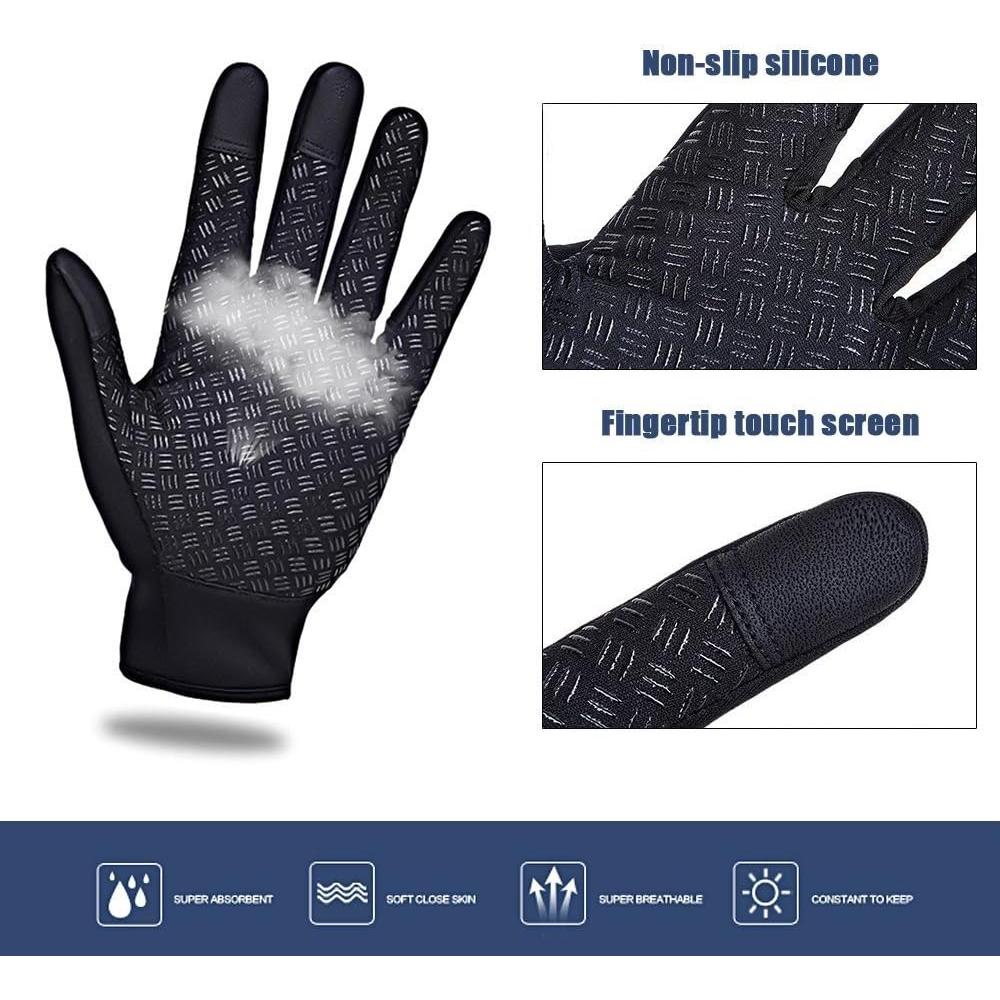 Guantes de Ciclismo Impermeables HKXY Térmicos con Pantalla Táctil