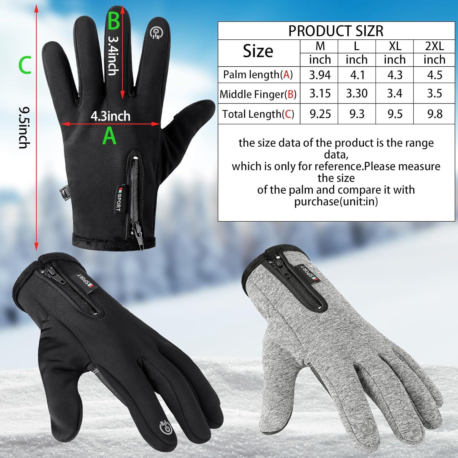 Guantes Sin Dedos Impermeables Bencailor para Hombre - 2 Pares