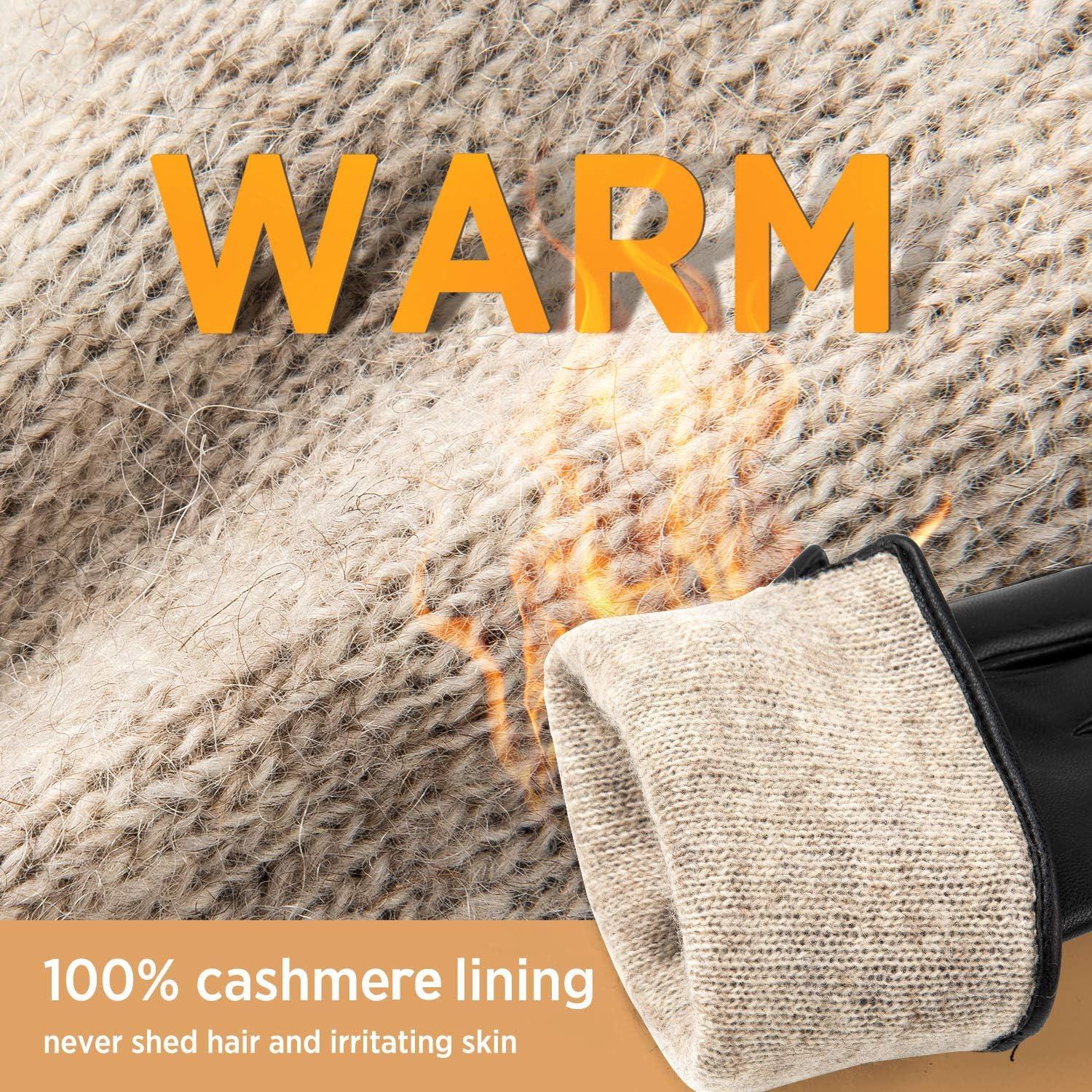 Guantes de Cuero PU Alepo para Mujeres Térmicos Pantalla Táctil