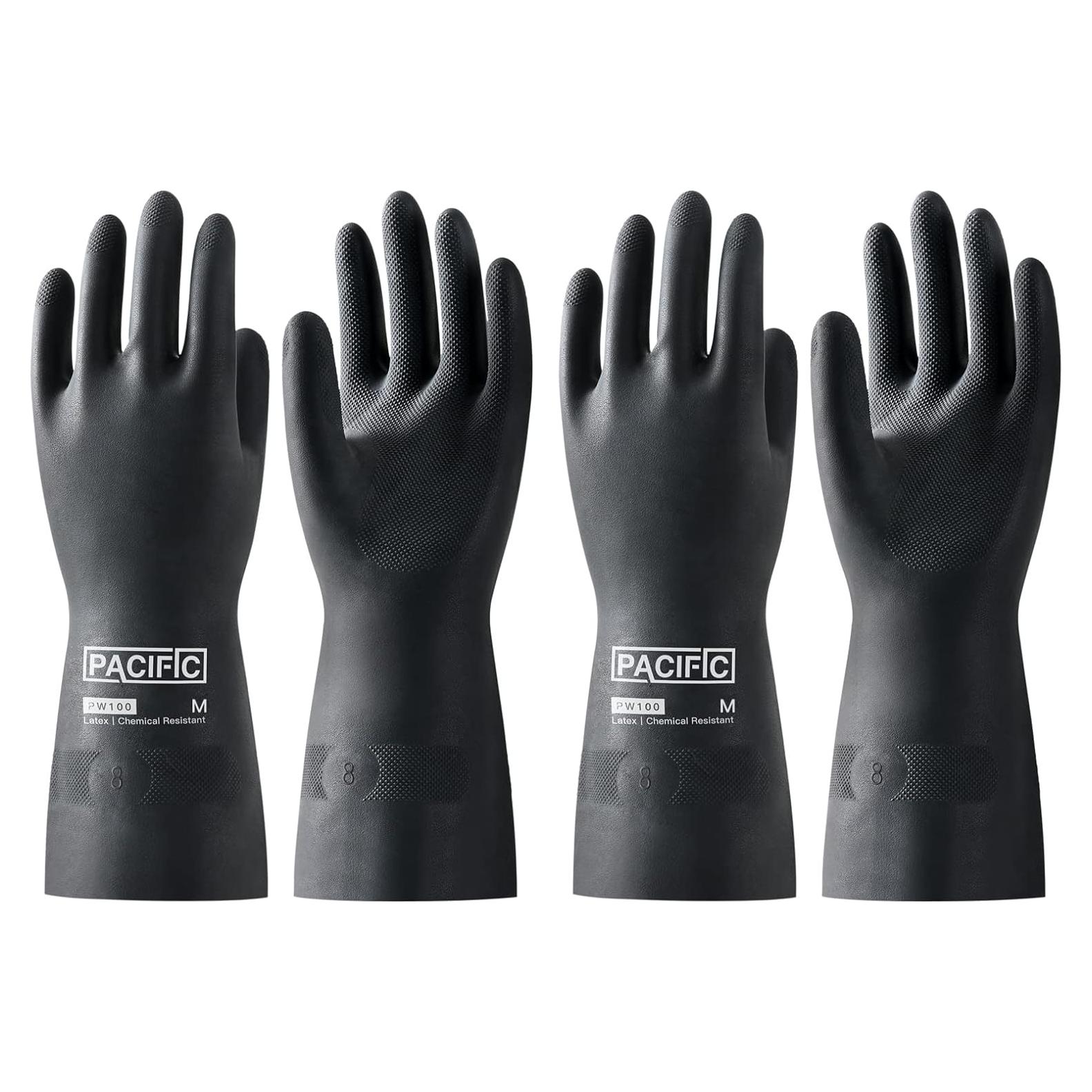 Guantes Químicos PACIFIC PPE 2 Pares M/8 Resistentes al Ácido