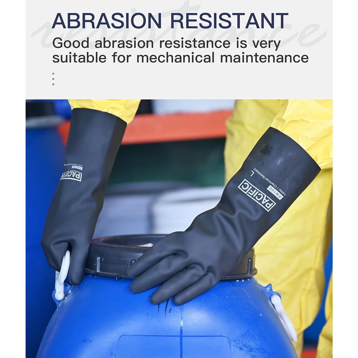 Guantes Químicos PACIFIC PPE 2 Pares M/8 Resistentes al Ácido