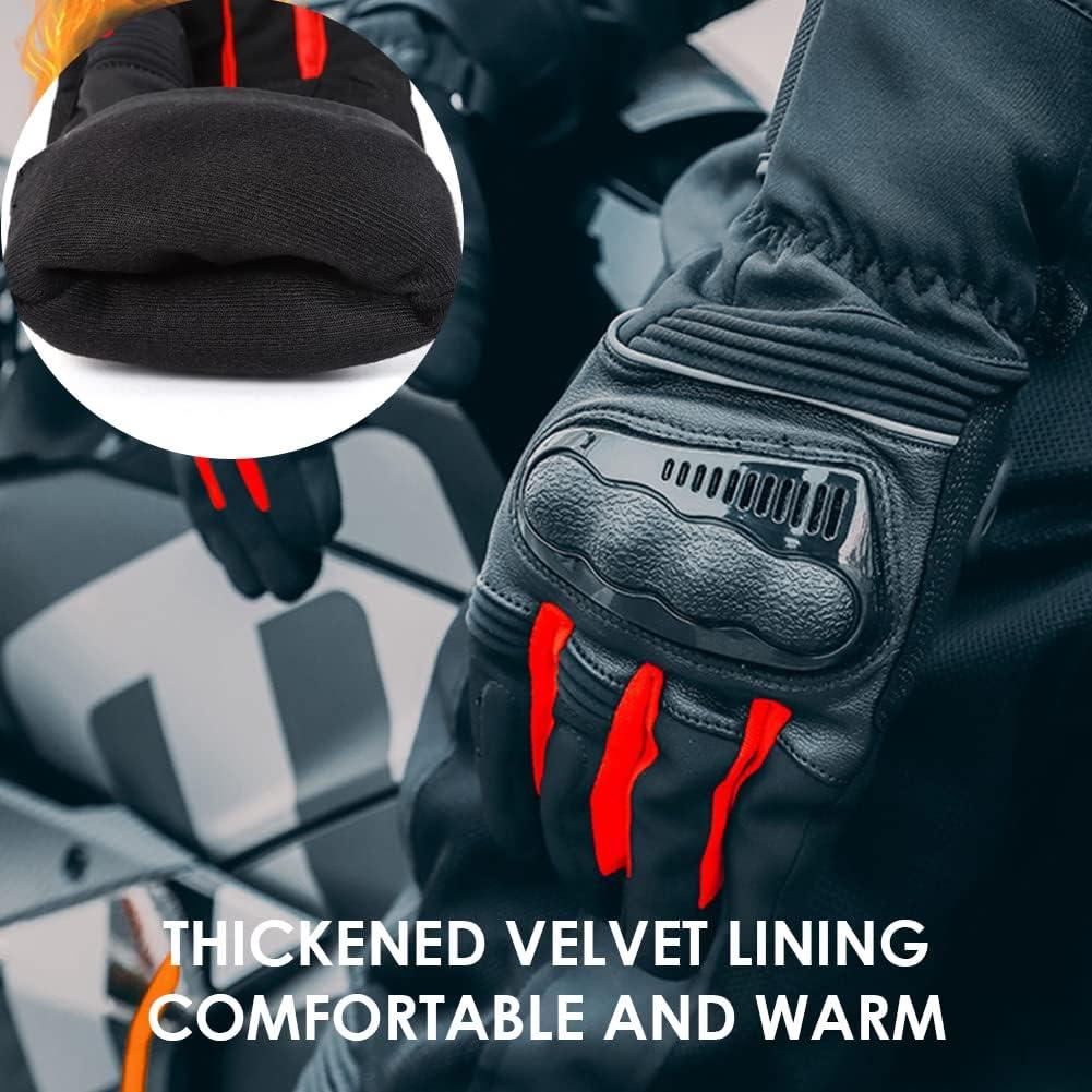 Guantes de Invierno OLizee Impermeables Ajustables para Motocicleta