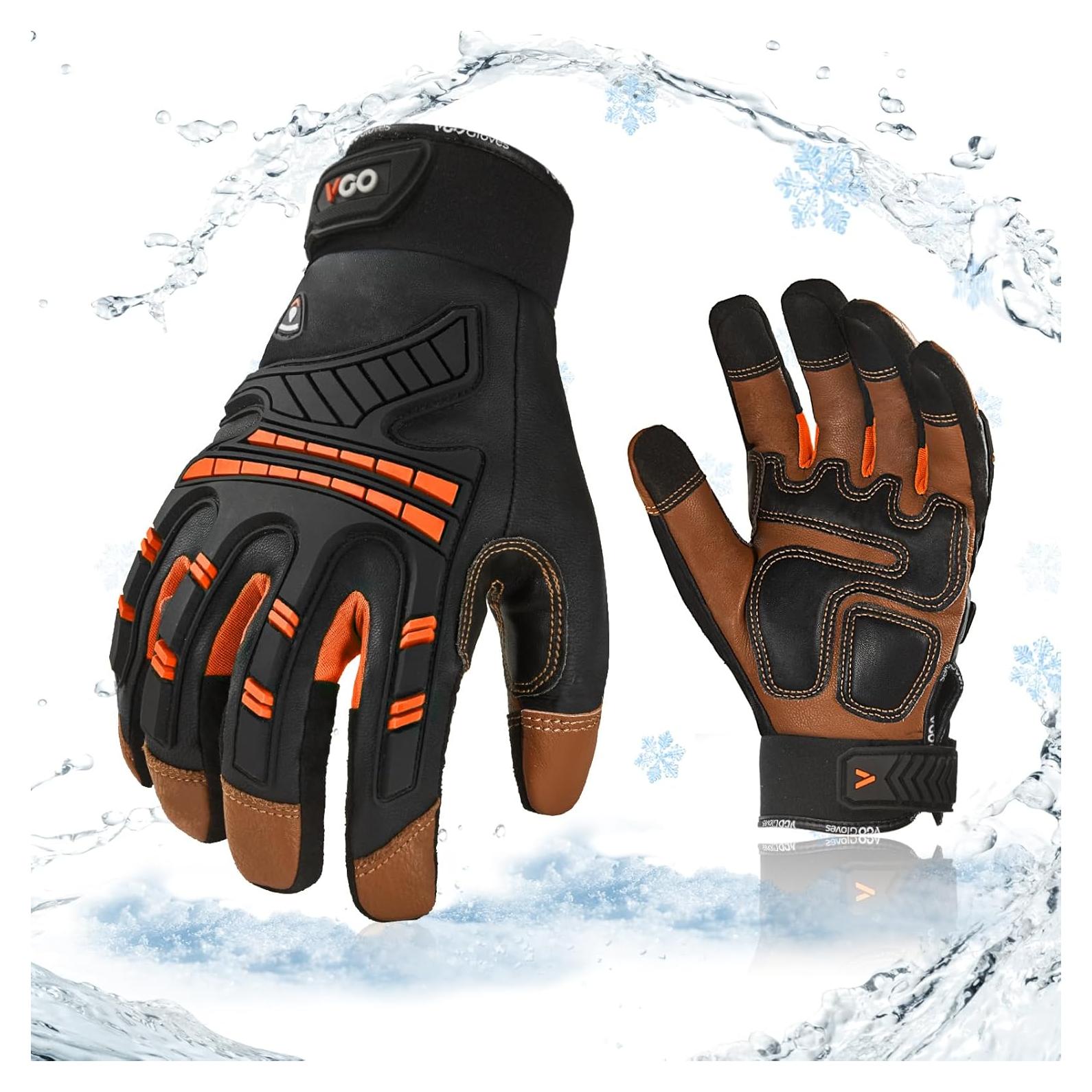 Guantes de Mecánico Impermeables Vgo - Talla M, Naranja