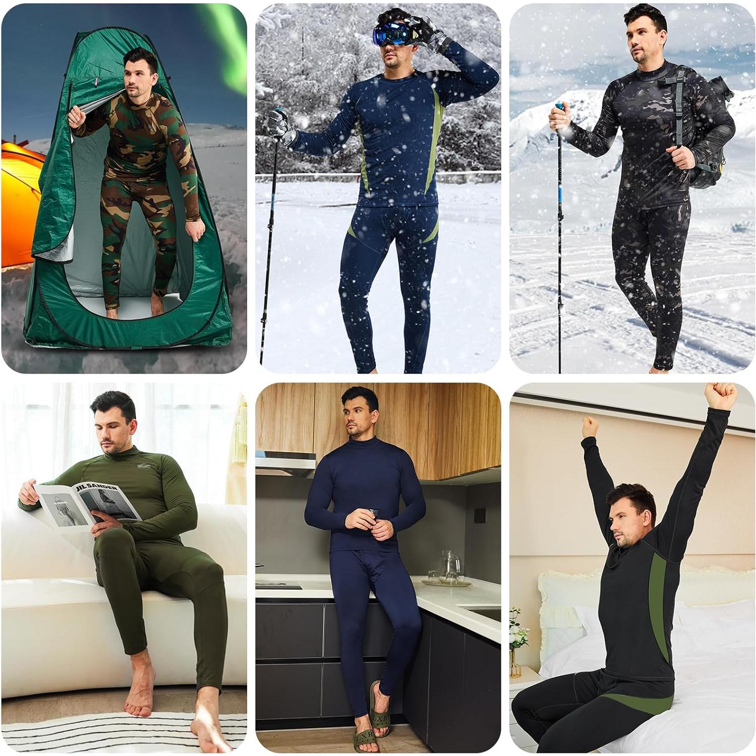 Conjunto Térmico para Hombres Romision - Pantalones Largos Forrados