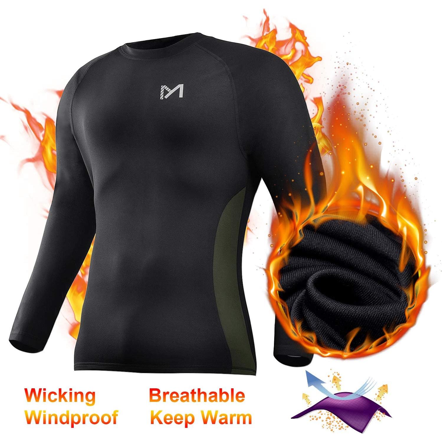 Conjunto Térmico Ropa Interior Hombre MEETYOO Long Johns Negro