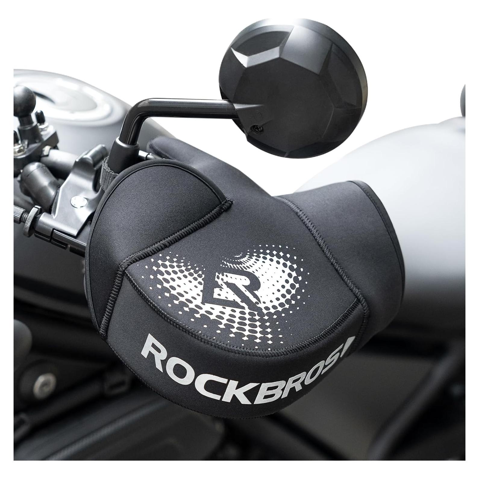 Mitenes ROCKBROS para Manillar de Motocicleta - Invierno Ajustables