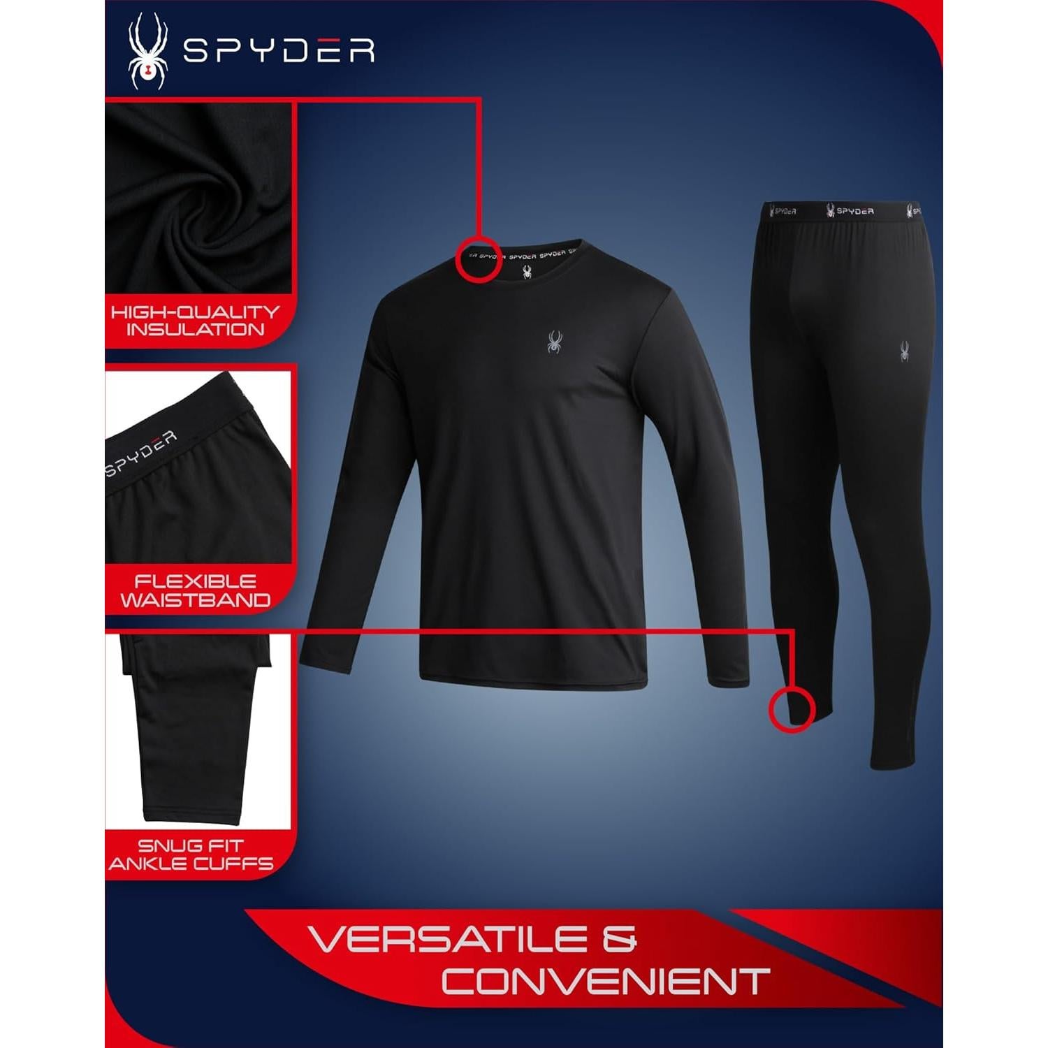 Conjunto Térmico para Hombre Spyder - 2 Piezas, Forro Polar