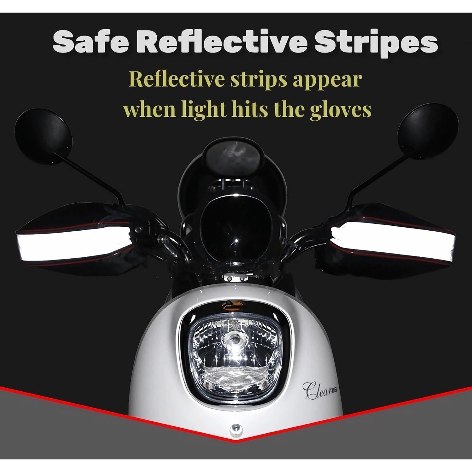 Guantes de Manillar HKSICHENGKEJI Térmicos Impermeables para Motocicleta