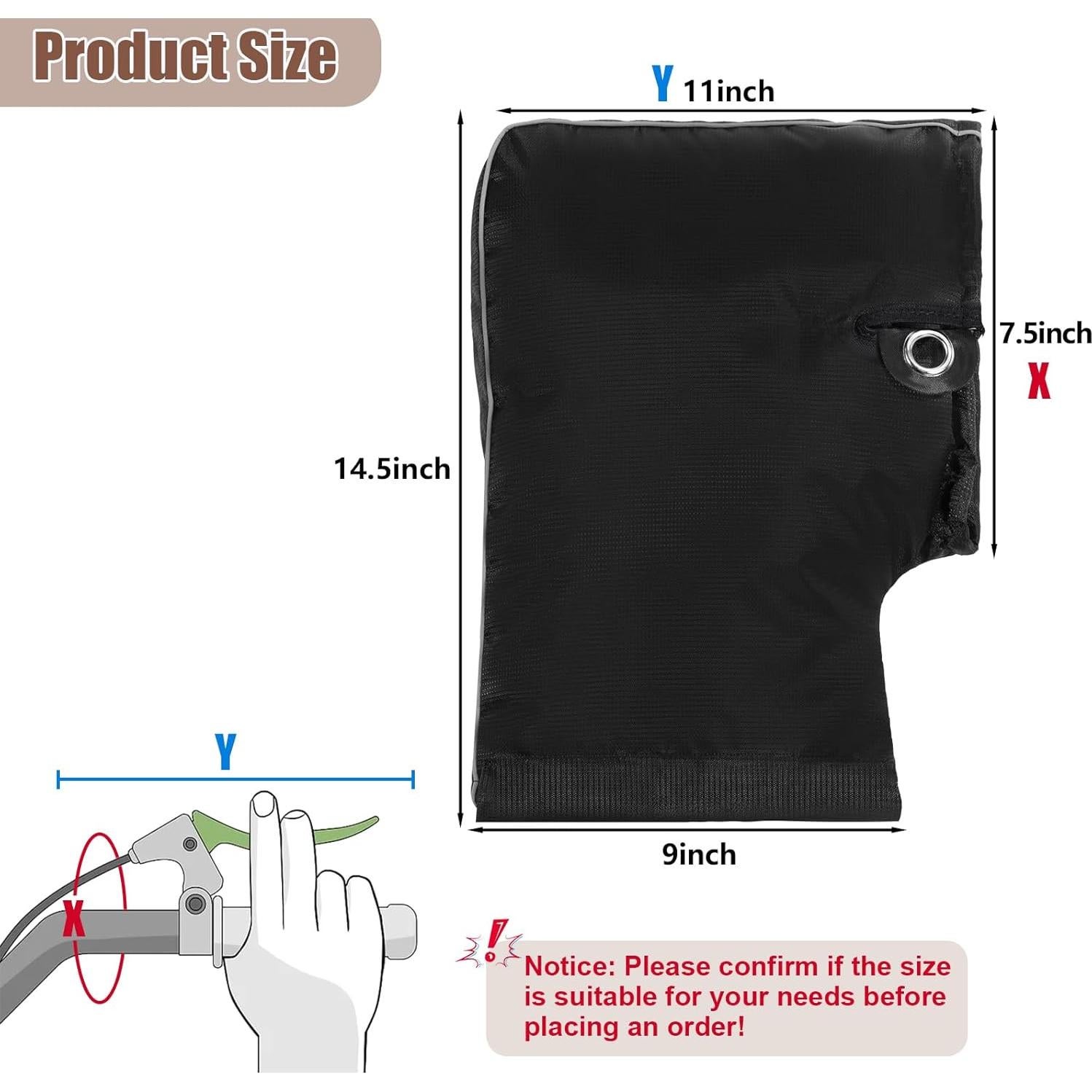 YUNVI ATV Hand Muffs Winter ATV Accessories, Waterproof ATV Gloves, Snowmobile Handlebar Gloves for Men in Cold Weather