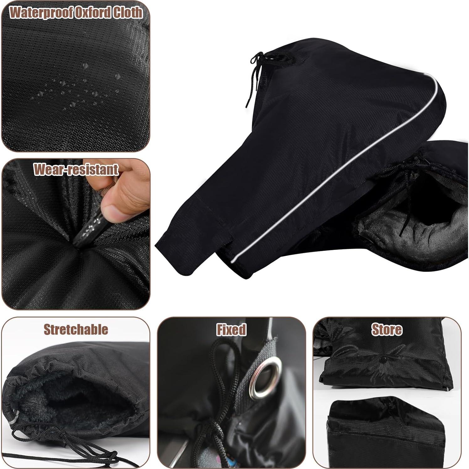 YUNVI ATV Hand Muffs Winter ATV Accessories, Waterproof ATV Gloves, Snowmobile Handlebar Gloves for Men in Cold Weather