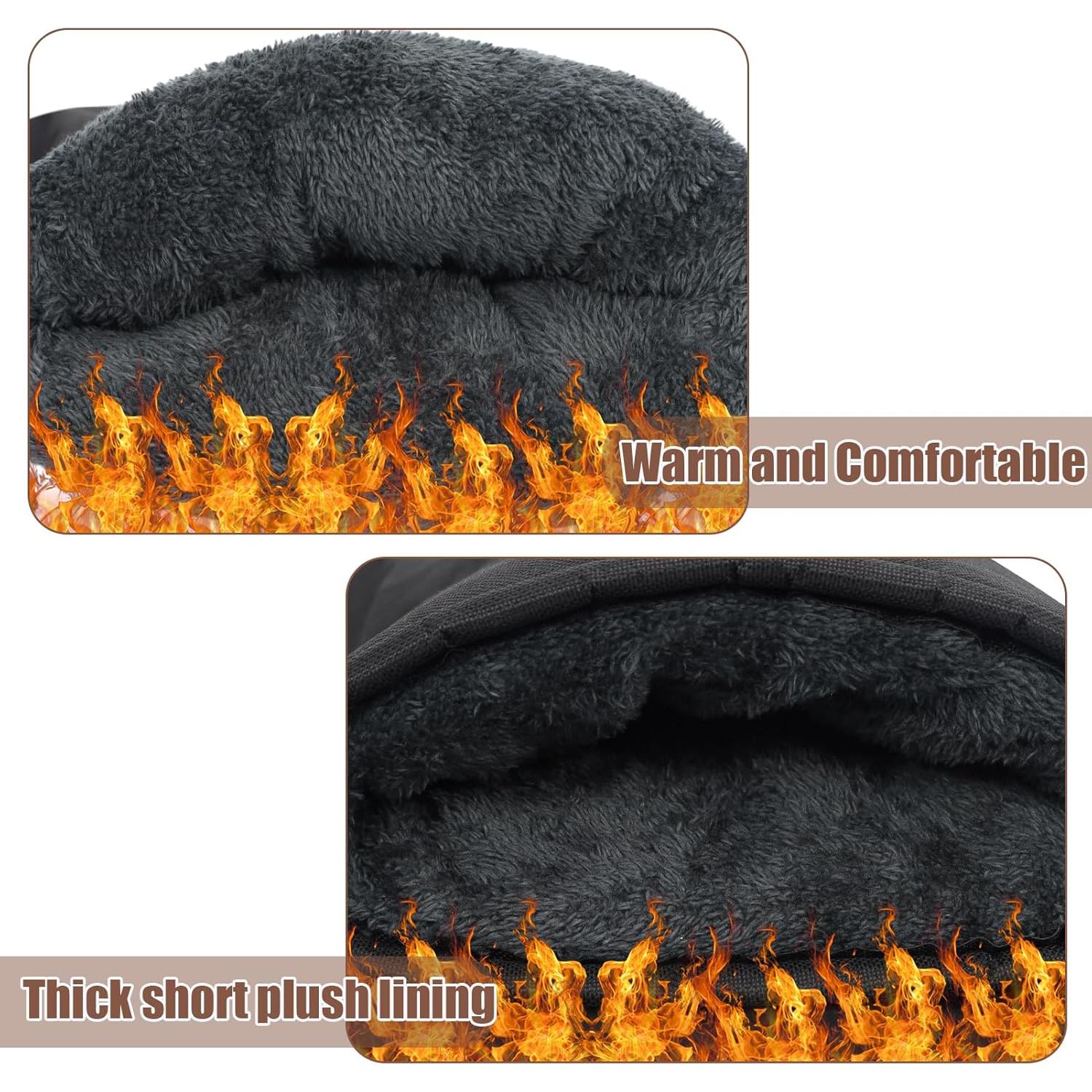 YUNVI ATV Hand Muffs Winter ATV Accessories, Waterproof ATV Gloves, Snowmobile Handlebar Gloves for Men in Cold Weather