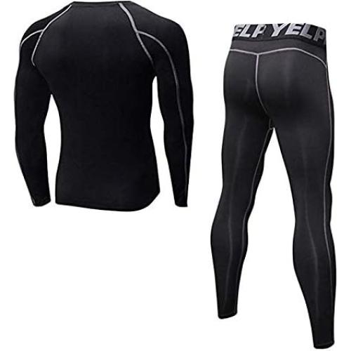 Conjunto Ropa Interior Térmica Hombre MINGHE 2PCS Negro