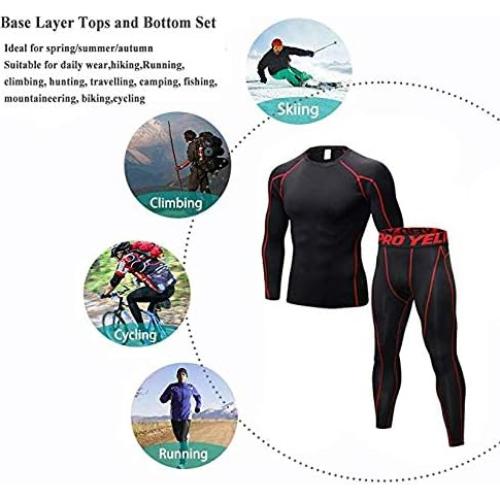 Conjunto Ropa Interior Térmica Hombre MINGHE 2PCS Negro