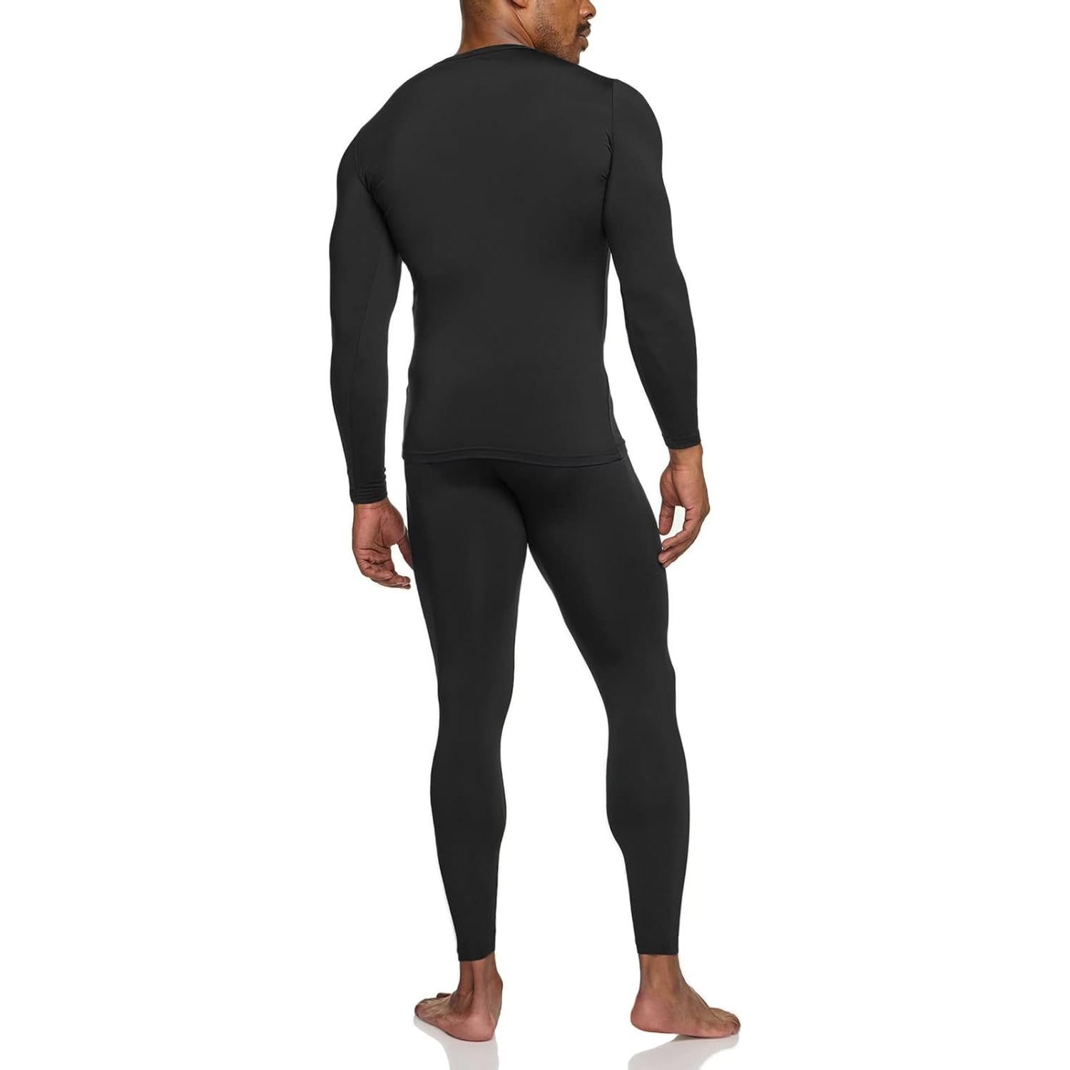 Conjunto Ropa Interior Térmica Hombre TSLA Franela Negra