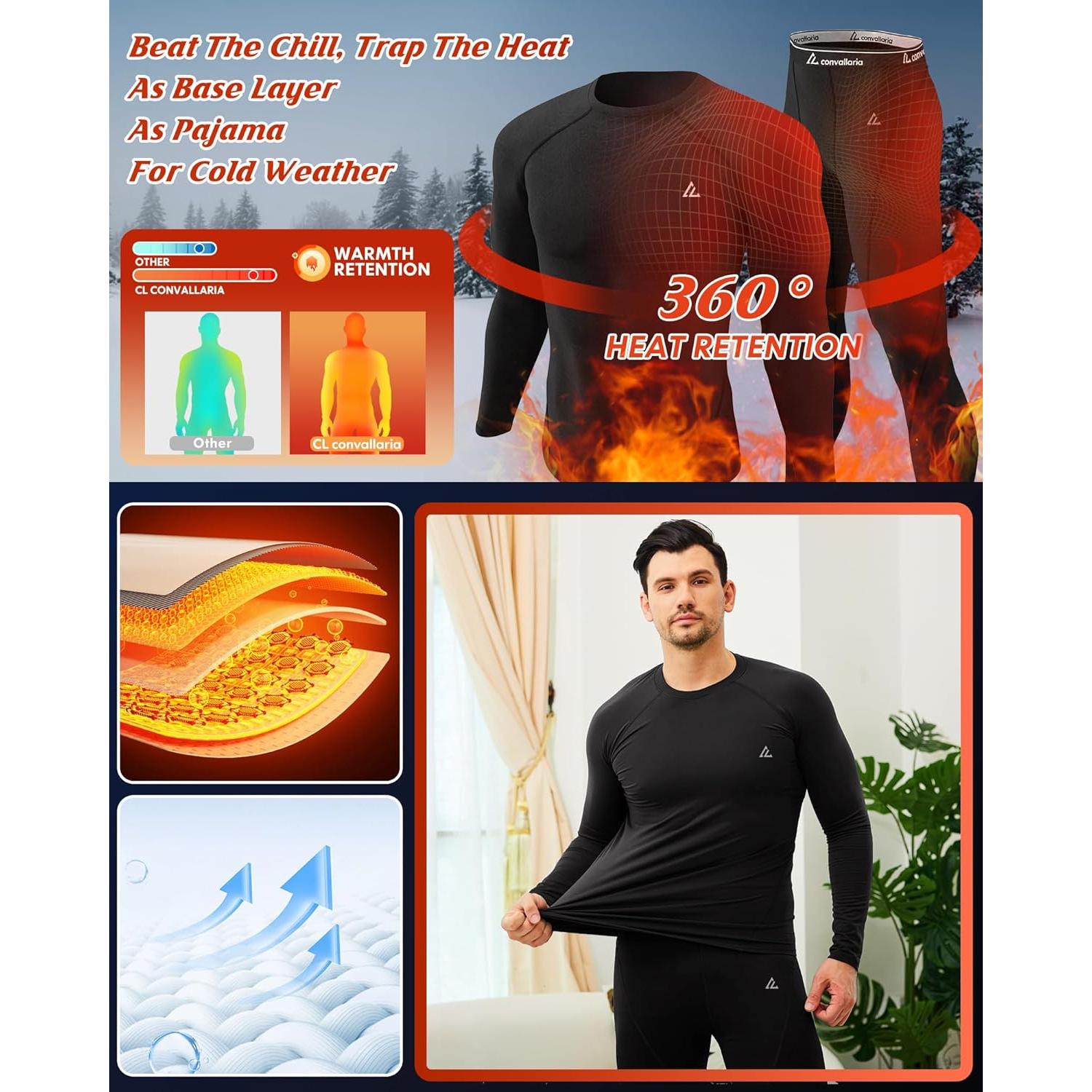 Ropa Interior Térmica para Hombres CL Convallaria - Pantalones Largos