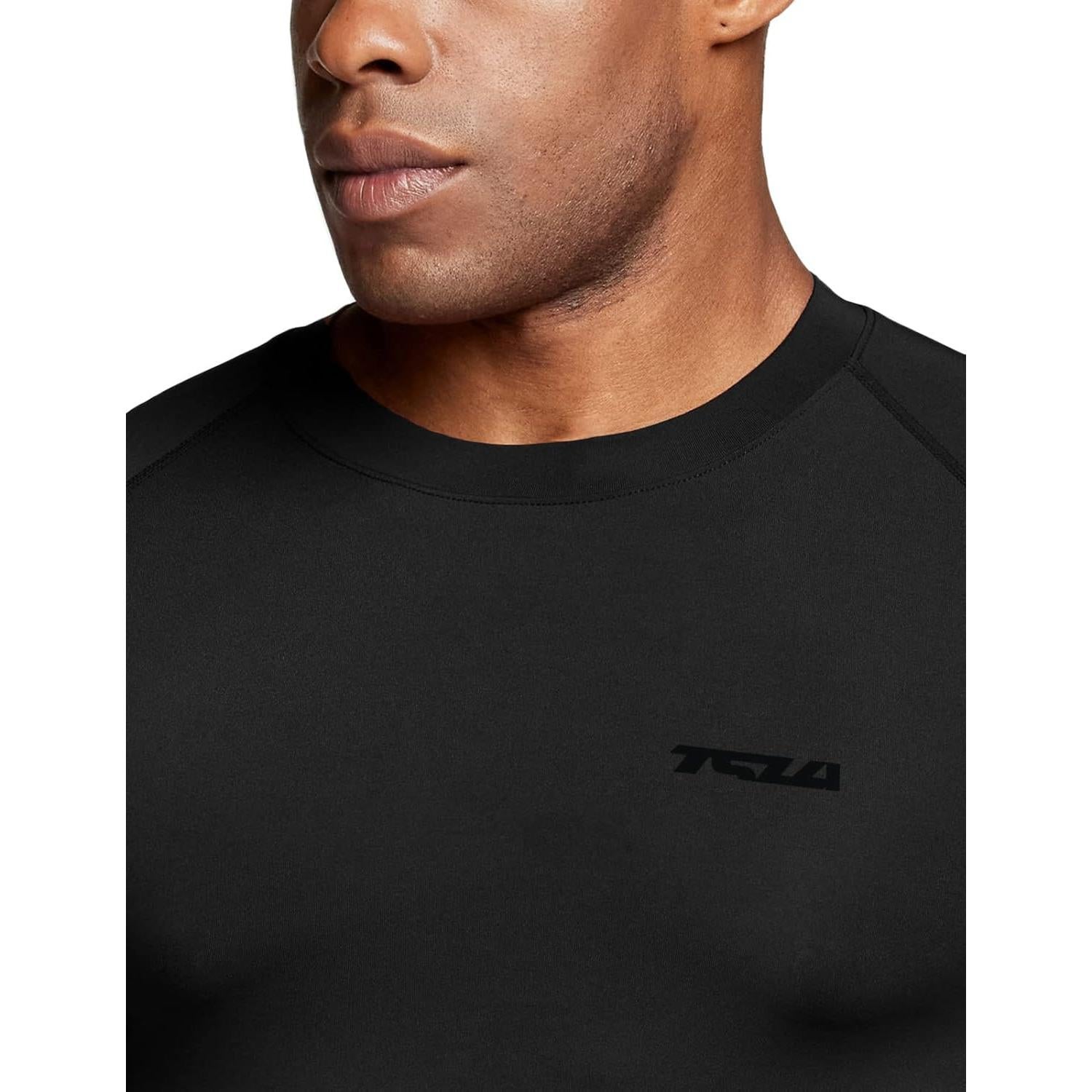 Camisa de Compresión Térmica TSLA para Hombre 2pack Negro