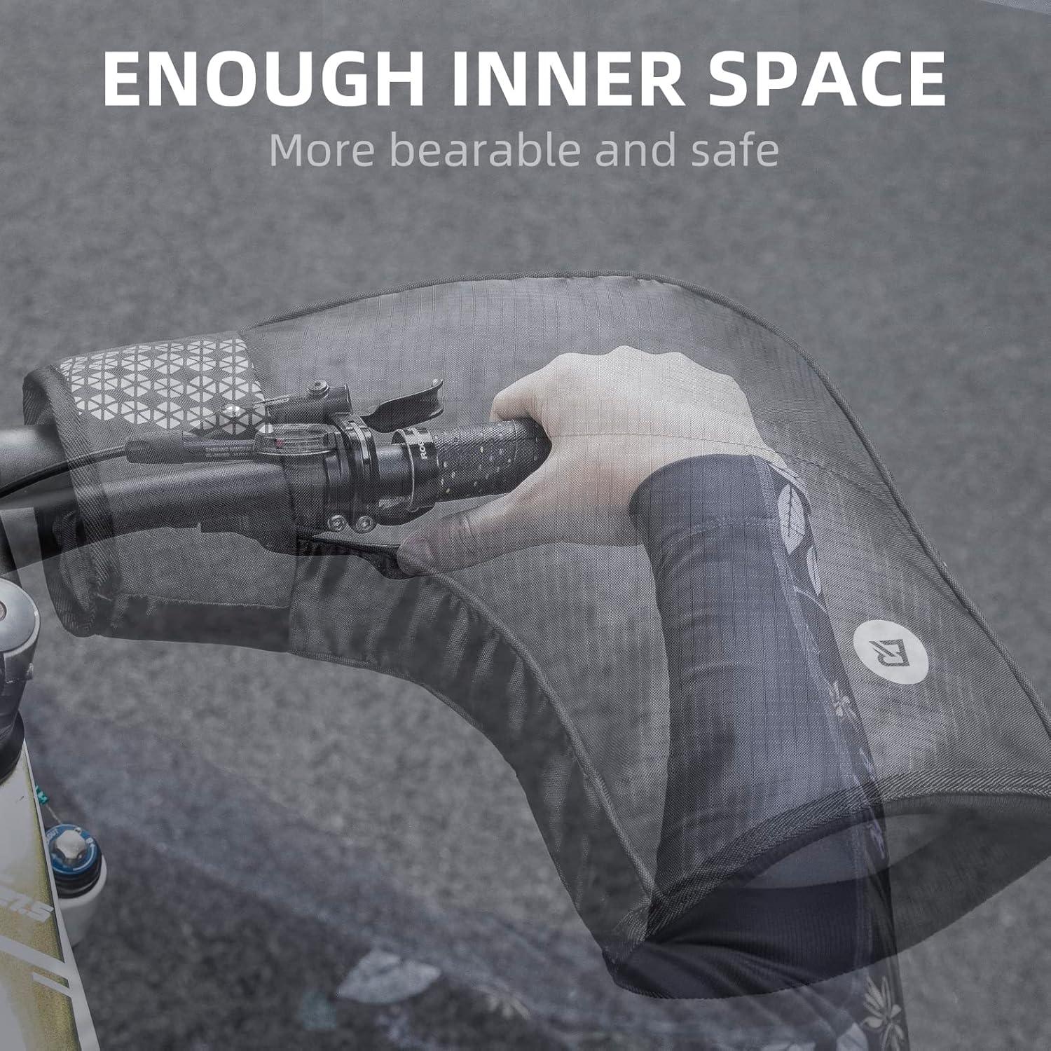 Mitones para Manillar ROCKBROS Térmicos para Ciclismo Negro