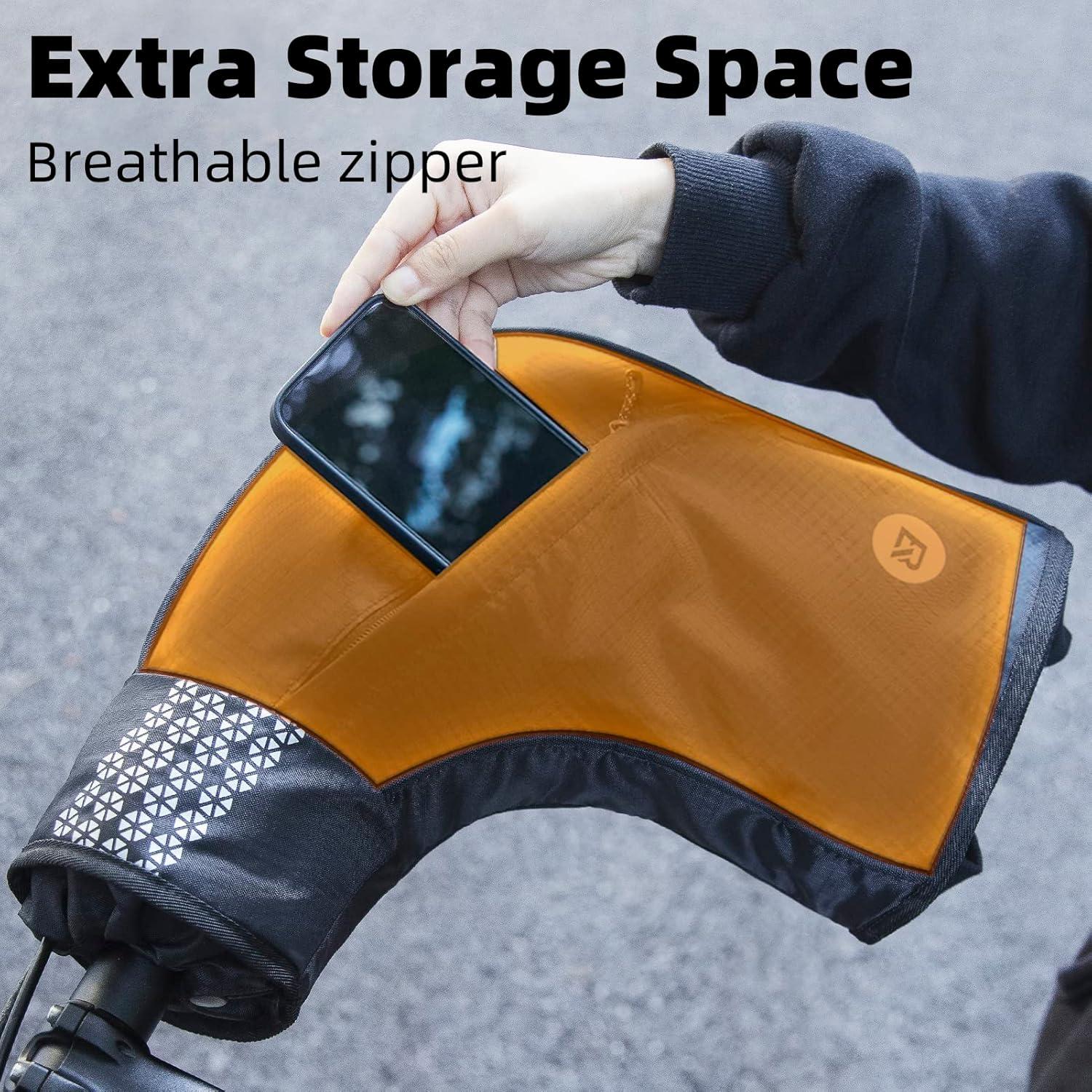 Mitones para Manillar ROCKBROS Térmicos para Ciclismo Negro