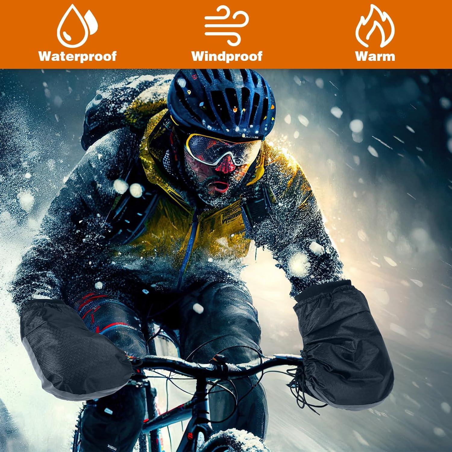 Geyoga Manoplas de Manillar para Bicicleta y Motocicleta Térmicas