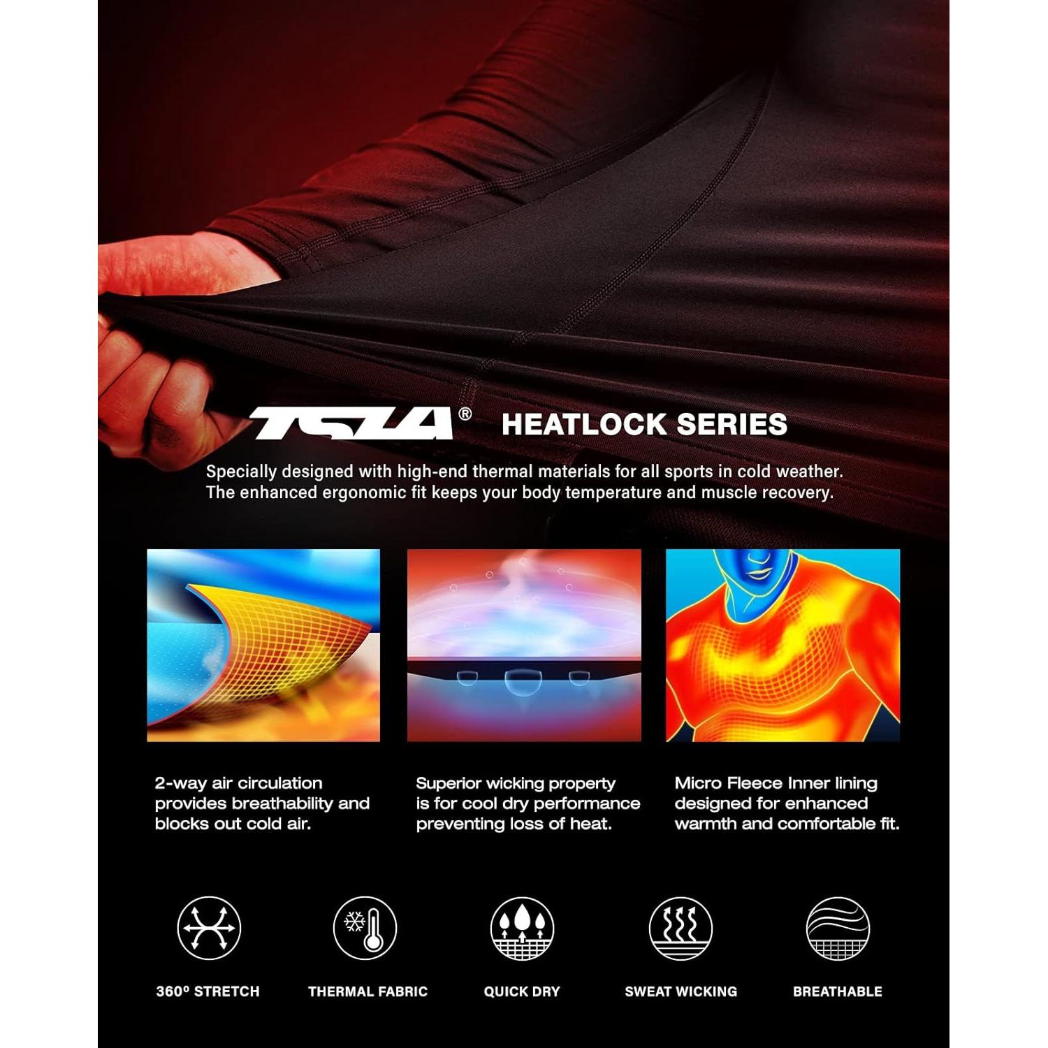 Camisa de Compresión Térmica TSLA para Hombre con Máscara