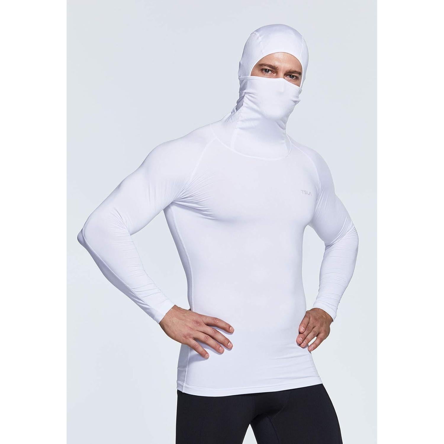 Camisa de Compresión Térmica TSLA para Hombre con Máscara