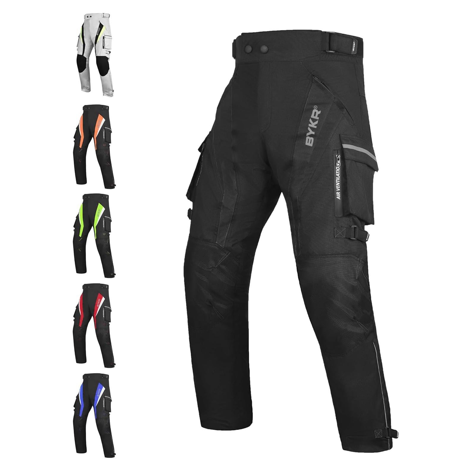 Pantalones de Motocicleta BYKR Unisex 32WX34L Impermeables