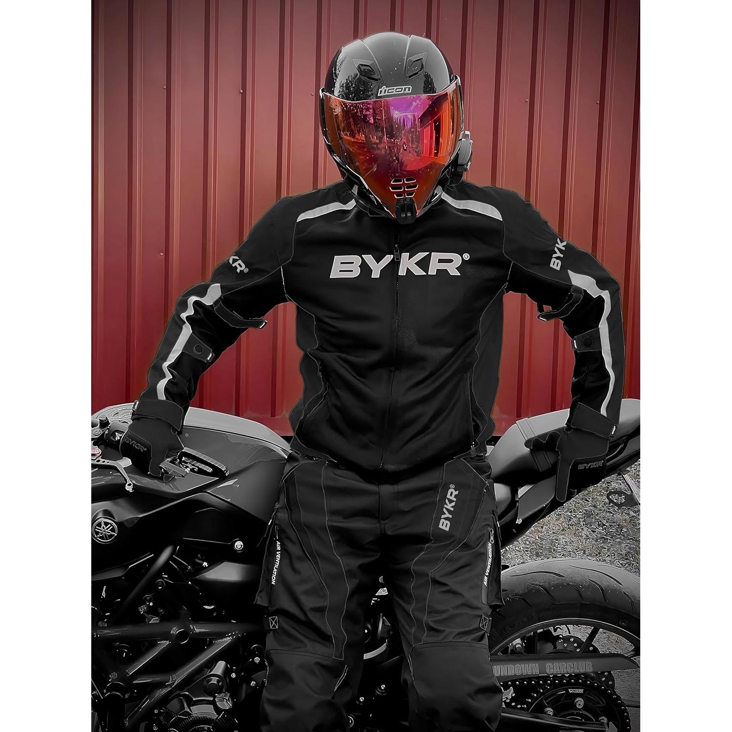 Pantalones de Motocicleta BYKR Unisex 32WX34L Impermeables