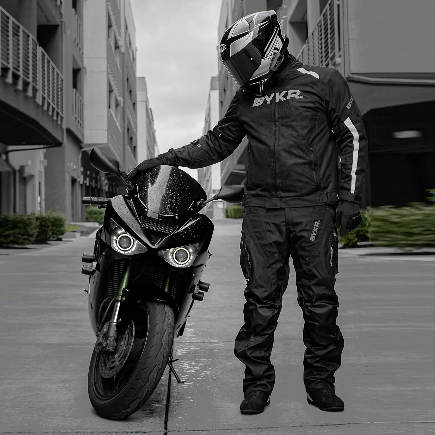 Pantalones de Motocicleta BYKR Unisex 32WX34L Impermeables