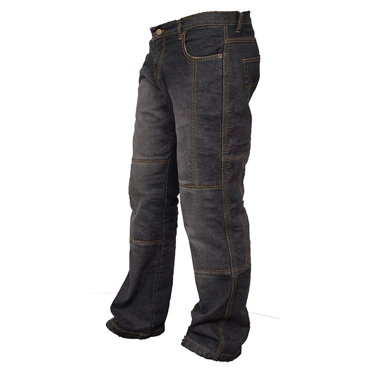 Pantalones de Motocicleta Newfacelook Hombre Negro 34W x 30L