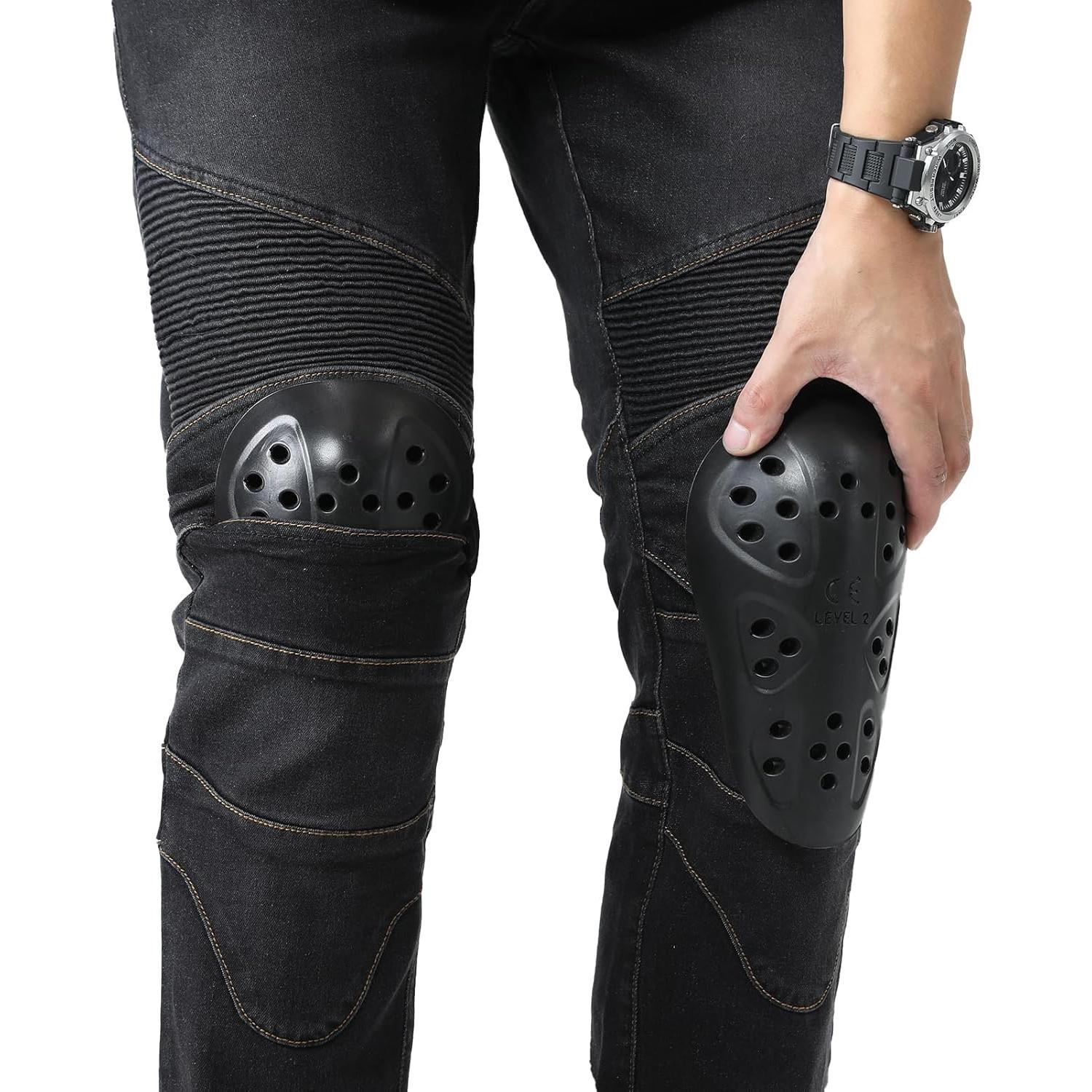 Pantalones de Motocicleta CTBQiTom para Hombre con Protectores CE