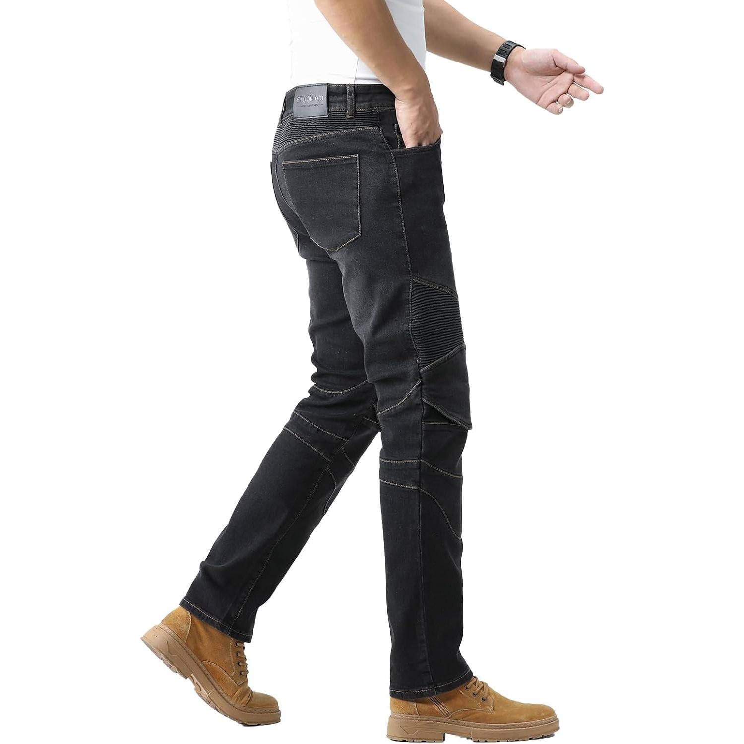 Pantalones de Motocicleta CTBQiTom para Hombre con Protectores CE