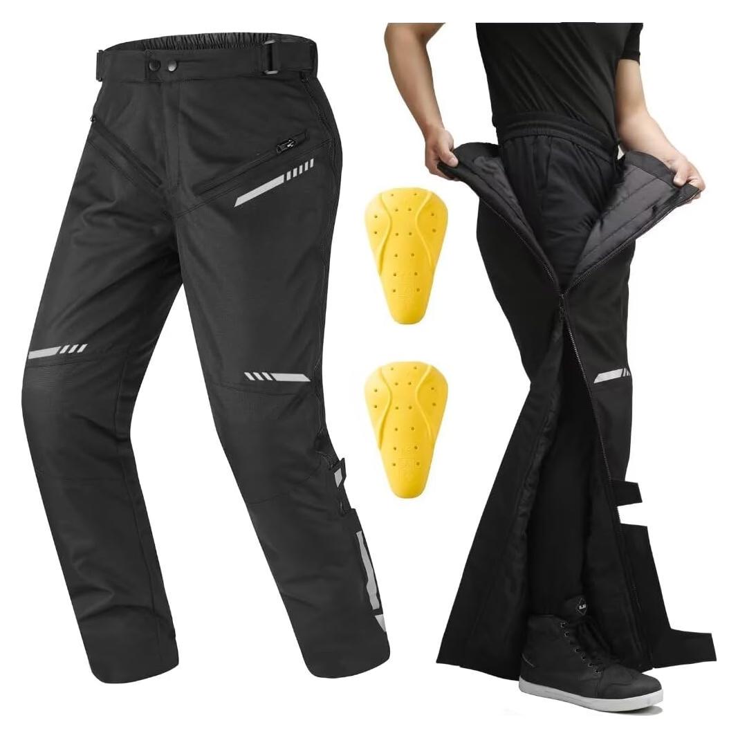 Pantalones de Moto Desmontables Auboa PF2 CE-2 Térmicos Negros