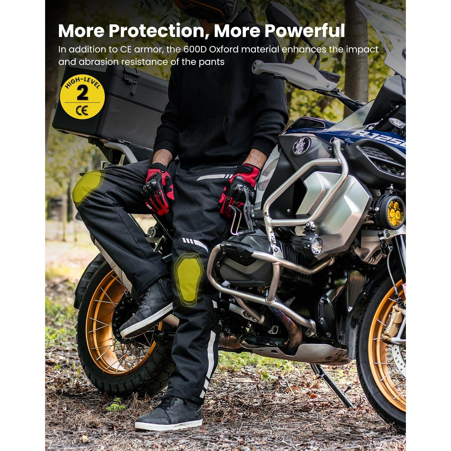 Pantalones de Moto Desmontables Auboa PF2 CE-2 Térmicos Negros