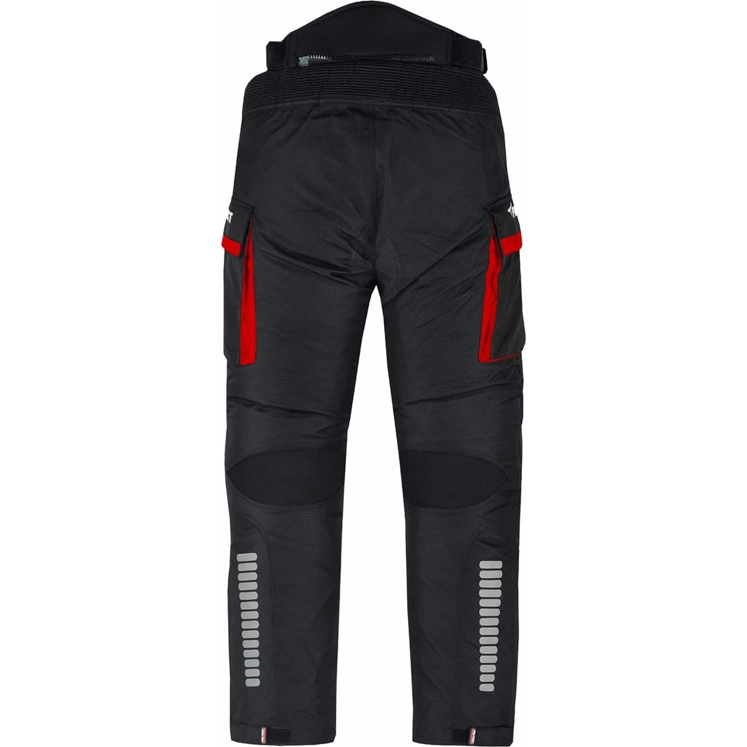 Pantalón de Motocicleta Impermeable Cordura Rojo 36W x 32L