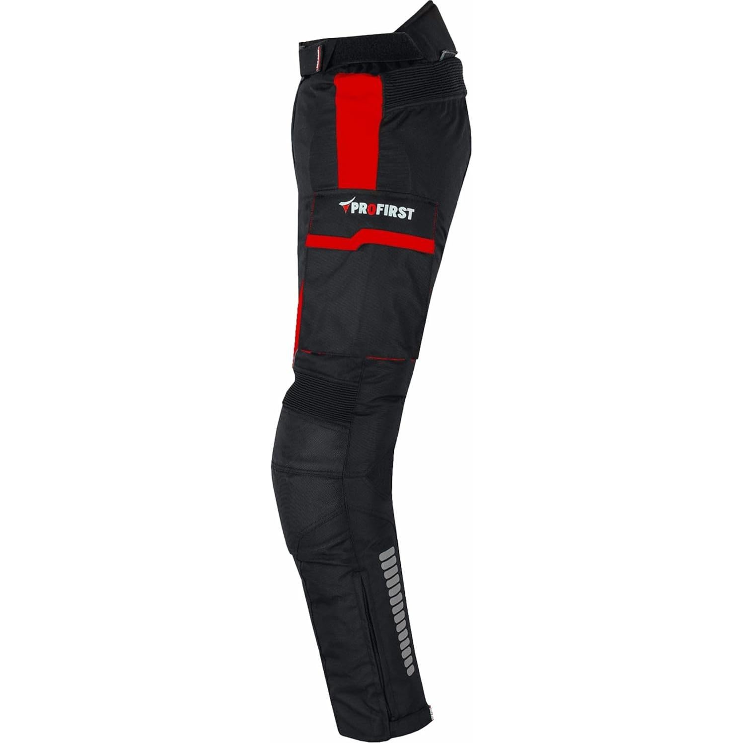 Pantalón de Motocicleta Impermeable Cordura Rojo 36W x 32L