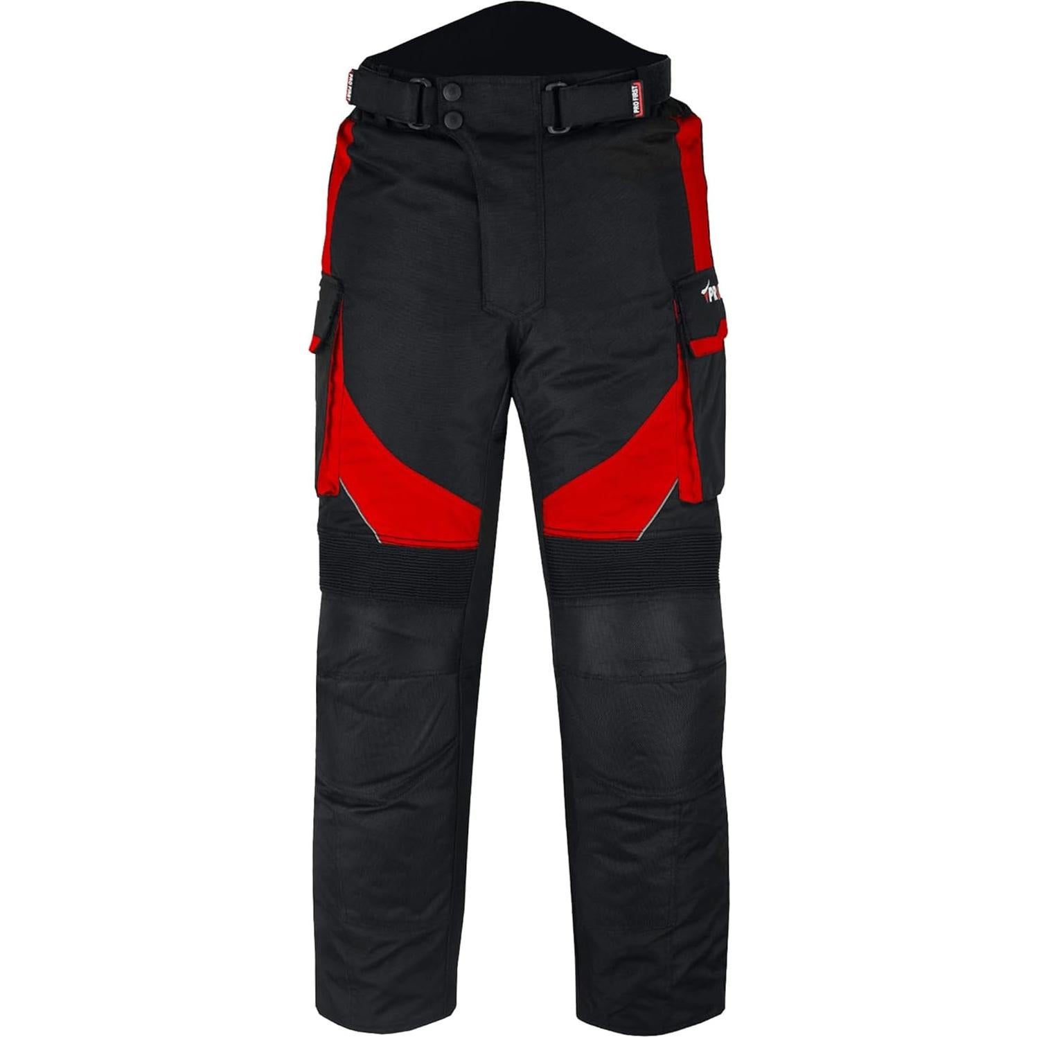 Pantalón de Motocicleta Impermeable Cordura Rojo 36W x 32L