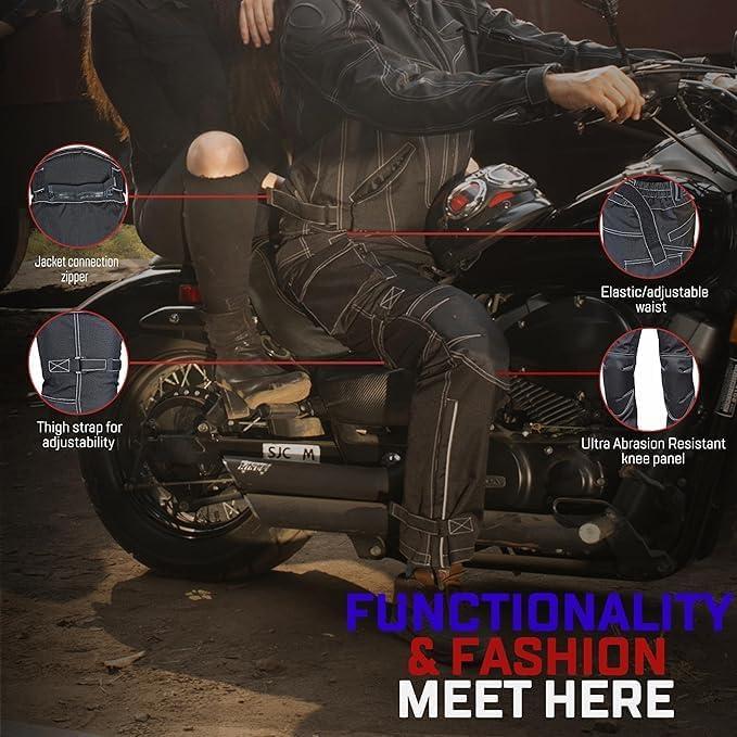 Pantalones de Moto Hombre Impermeables Wicked Stock CE Nivel 1