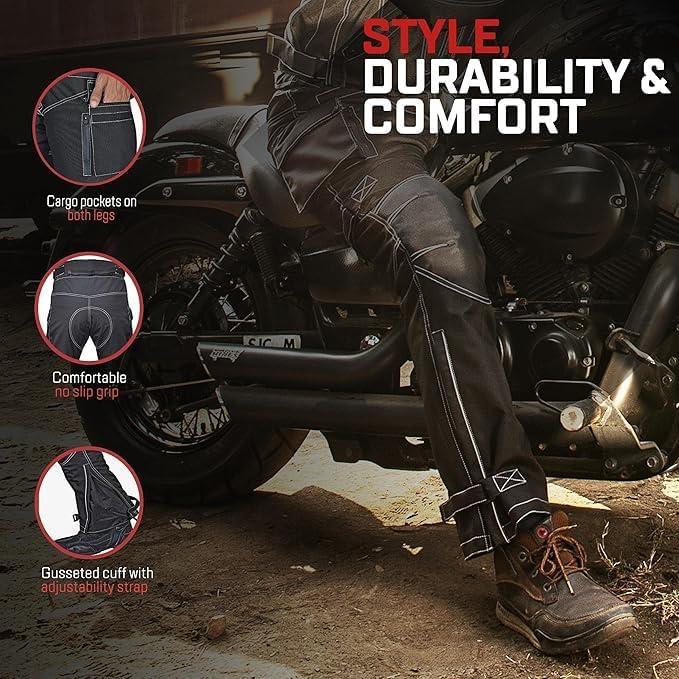 Pantalones de Moto Hombre Impermeables Wicked Stock CE Nivel 1