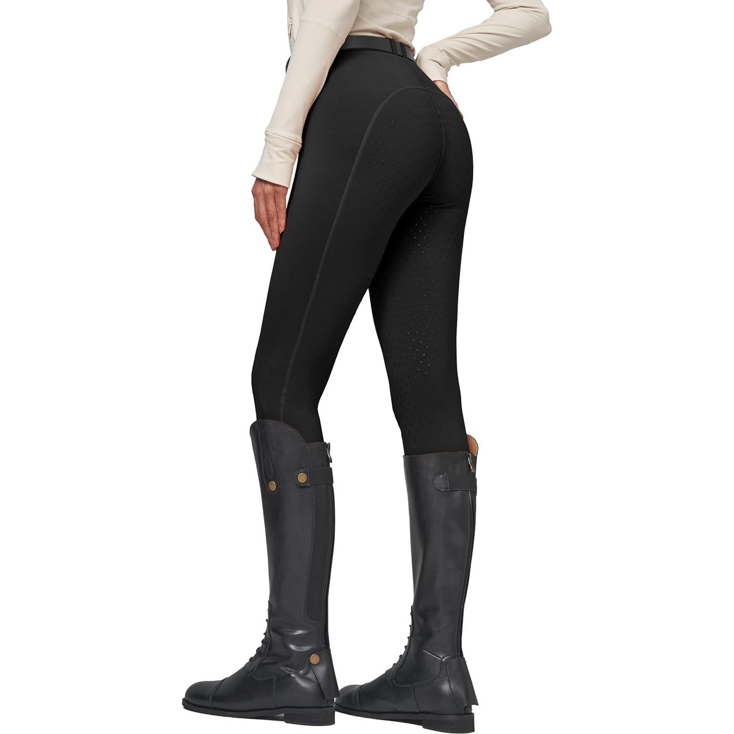 Pantalones de Montar Térmicos para Mujer Willit - Forro Polar Negro