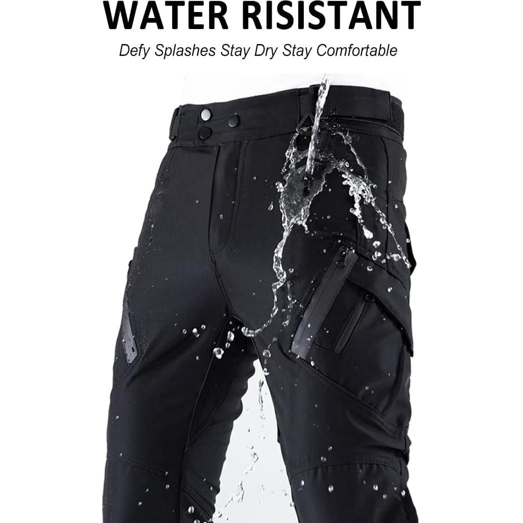 Pantalones de Motocicleta CTBQiTom Impermeables y Transpirables