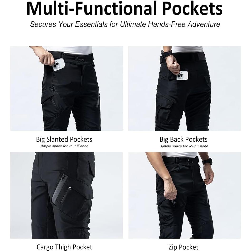 Pantalones de Motocicleta CTBQiTom Impermeables y Transpirables