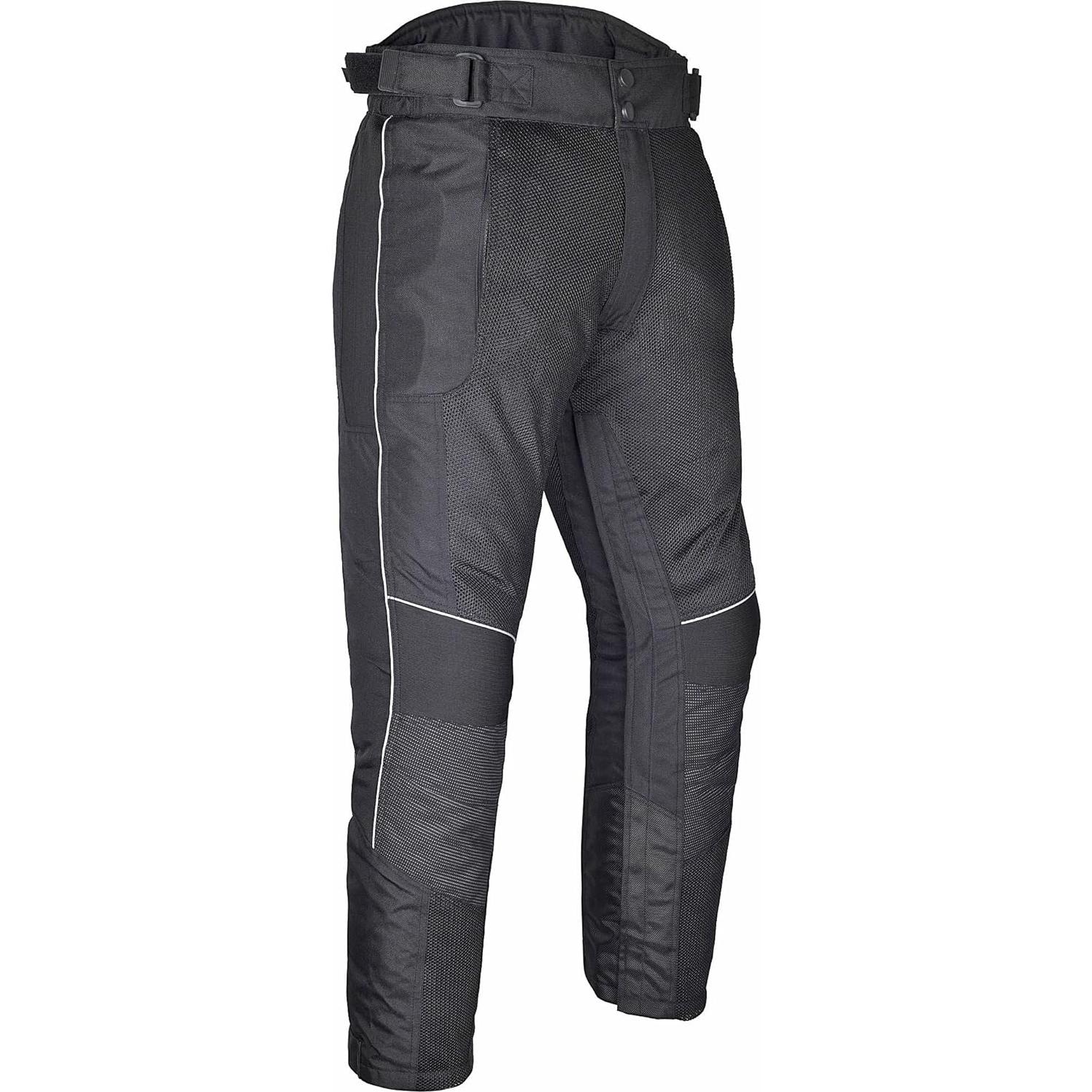 Pantalones de Malla para Motocicleta Hombre 34W x 32L Negro