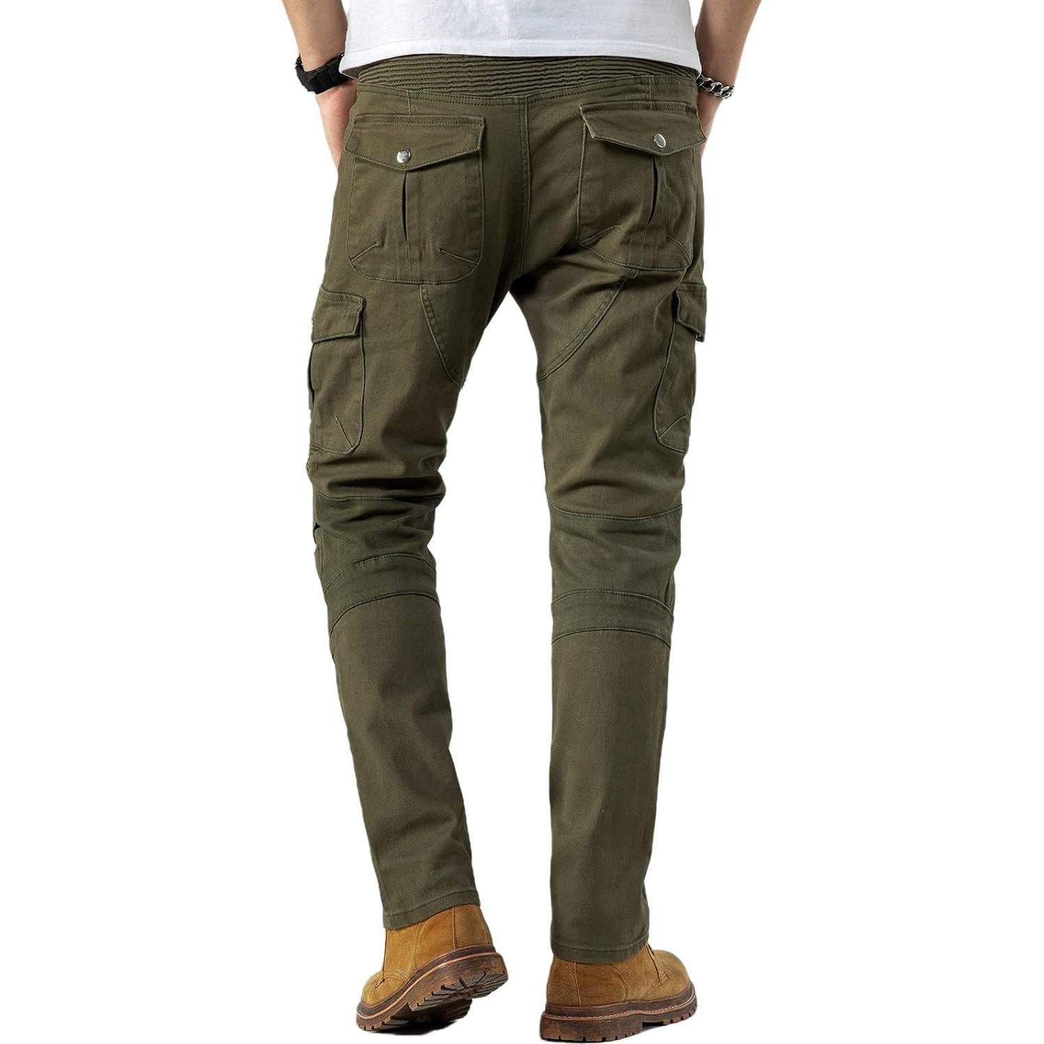 Pantalones de Motocicleta CTBQiTom para Hombre con Armadura CE